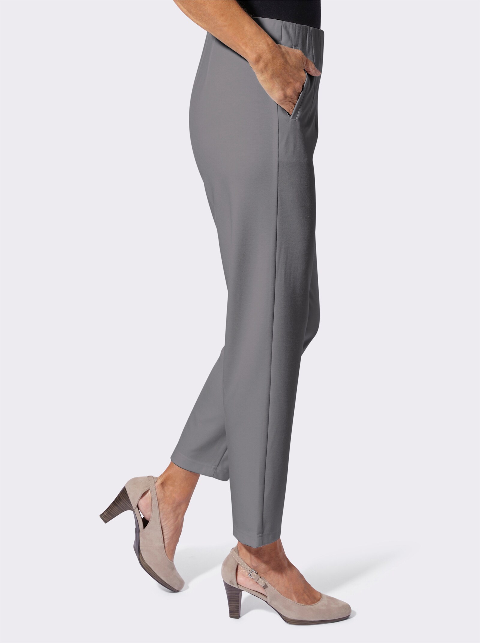 Jerseyhose in Schlupfform - grau