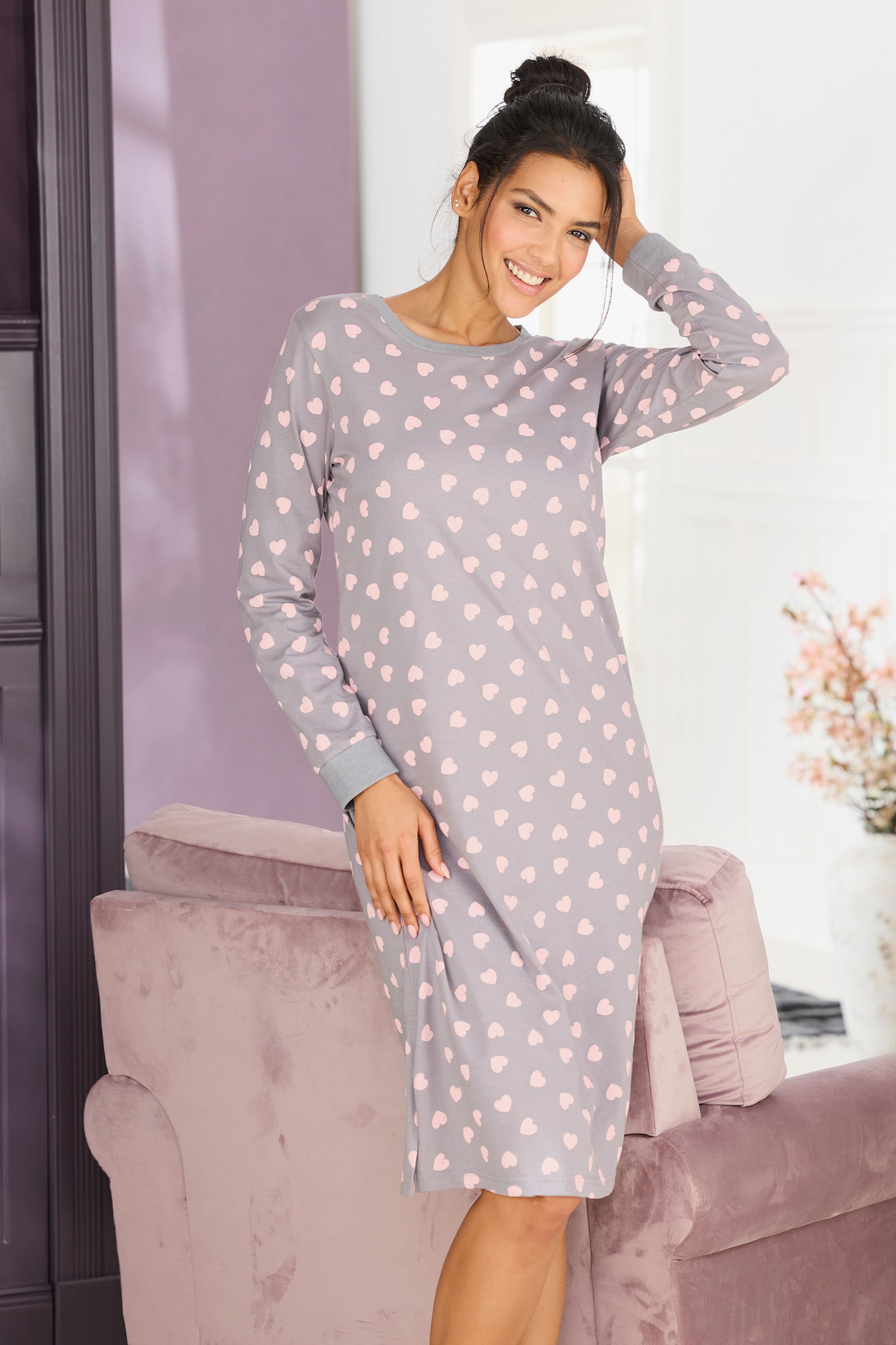 Vivance Dreams Nachthemd - taupe-gemustert