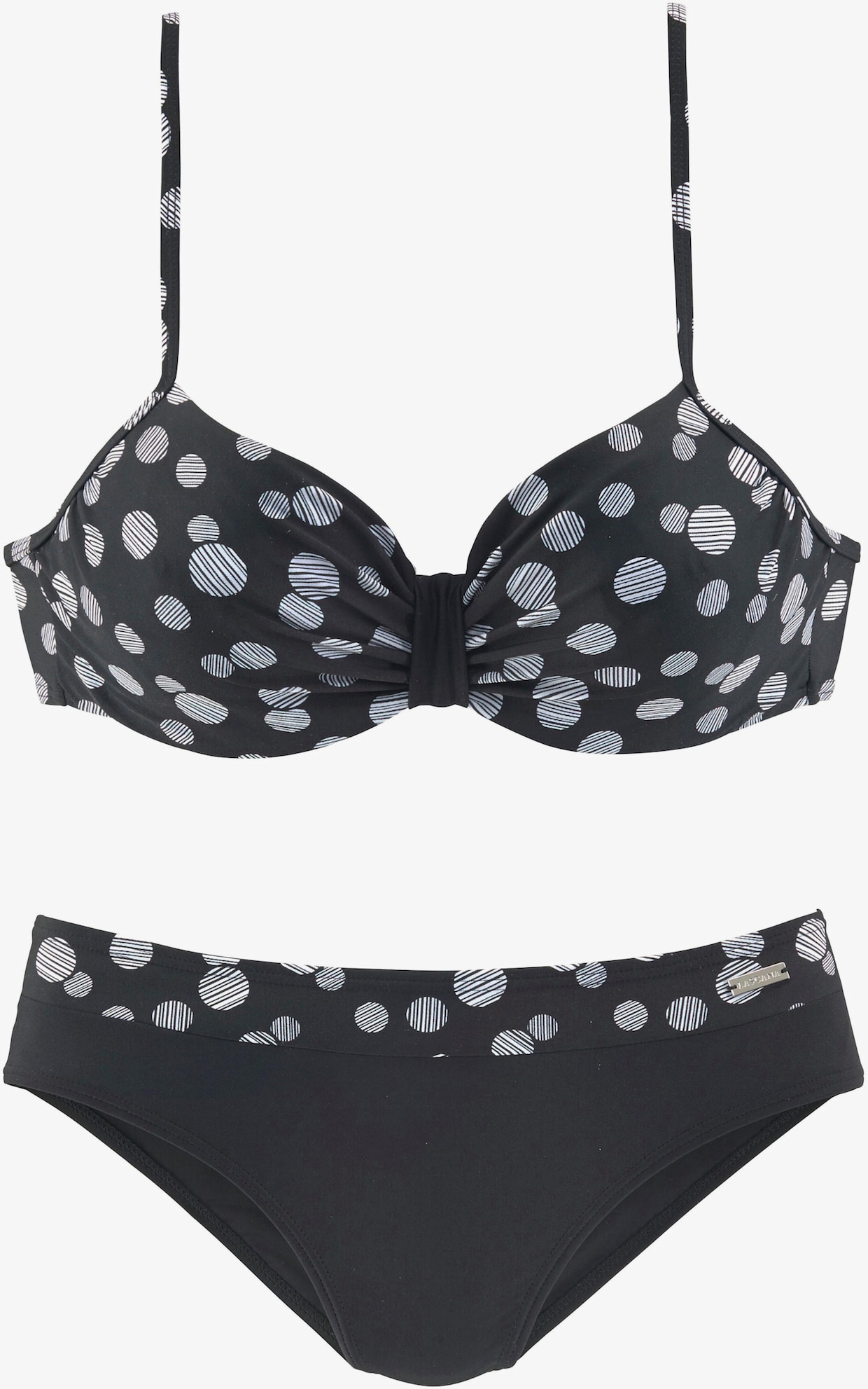 LASCANA Maillot de bain à armatures - noir-blanc