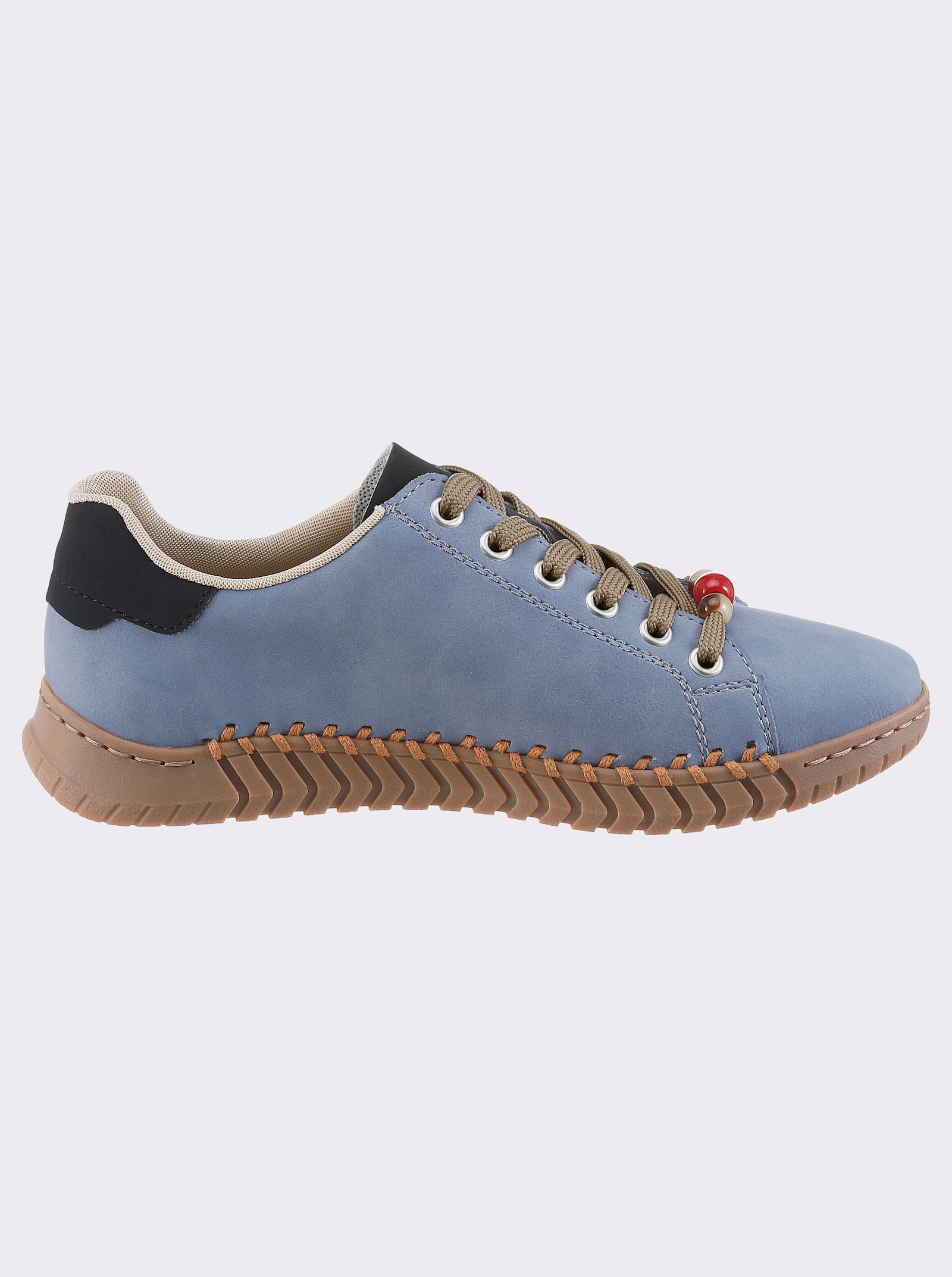 Rieker Sneaker mit Zierperlen - hellblau