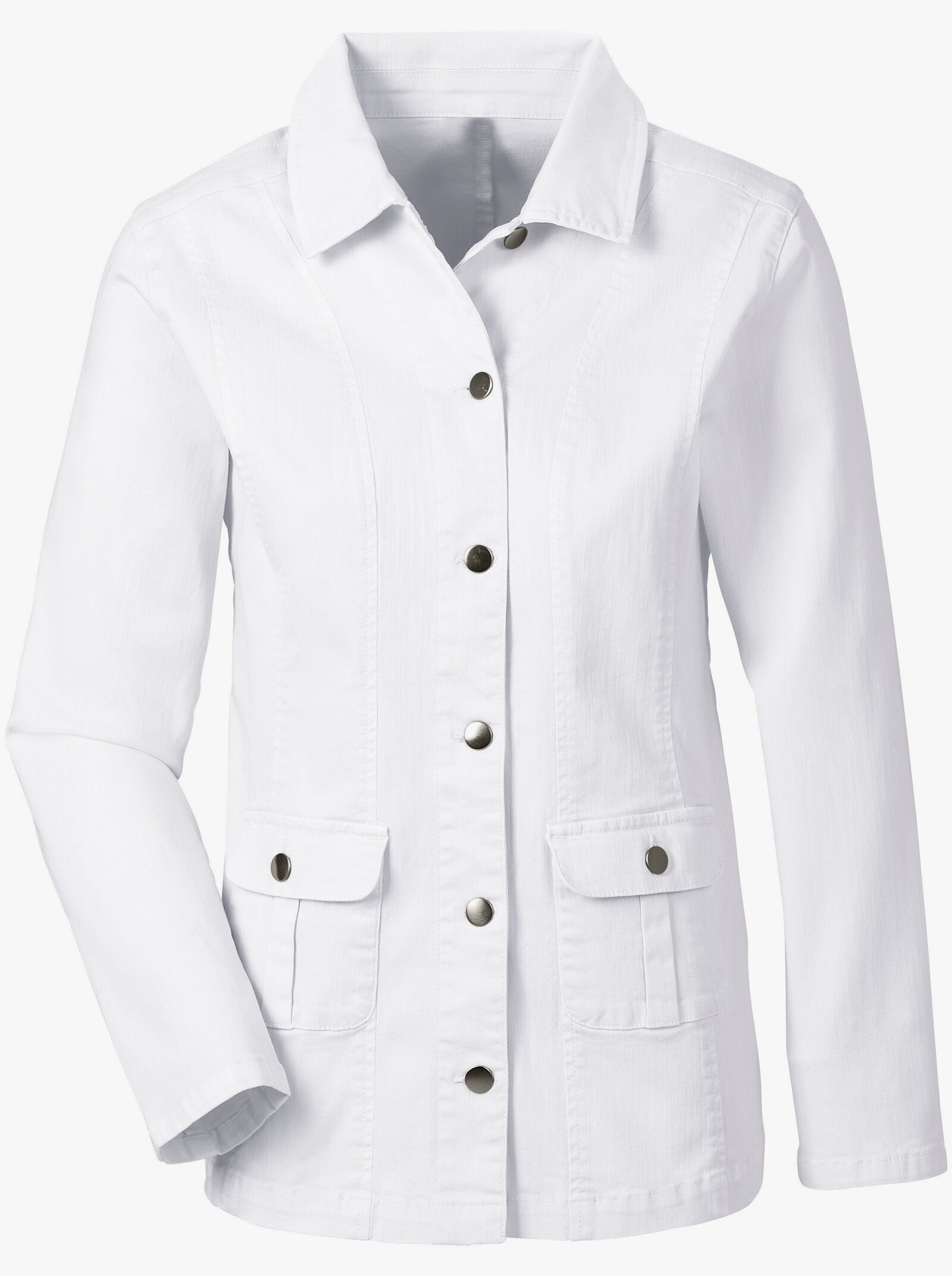 Jeansjacke mit Stretch-Anteil - weiß