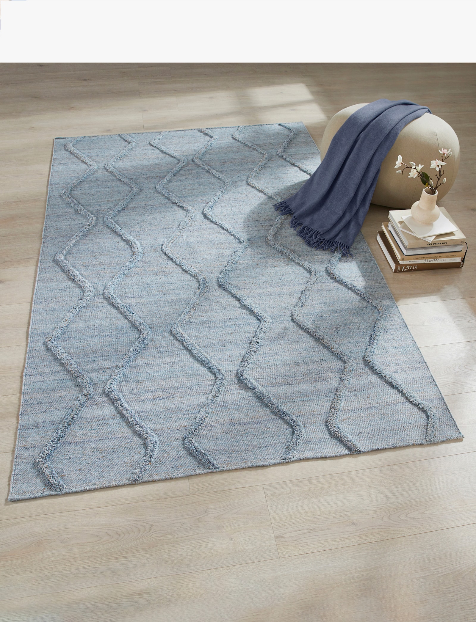 heine home Teppich - blau-meliert