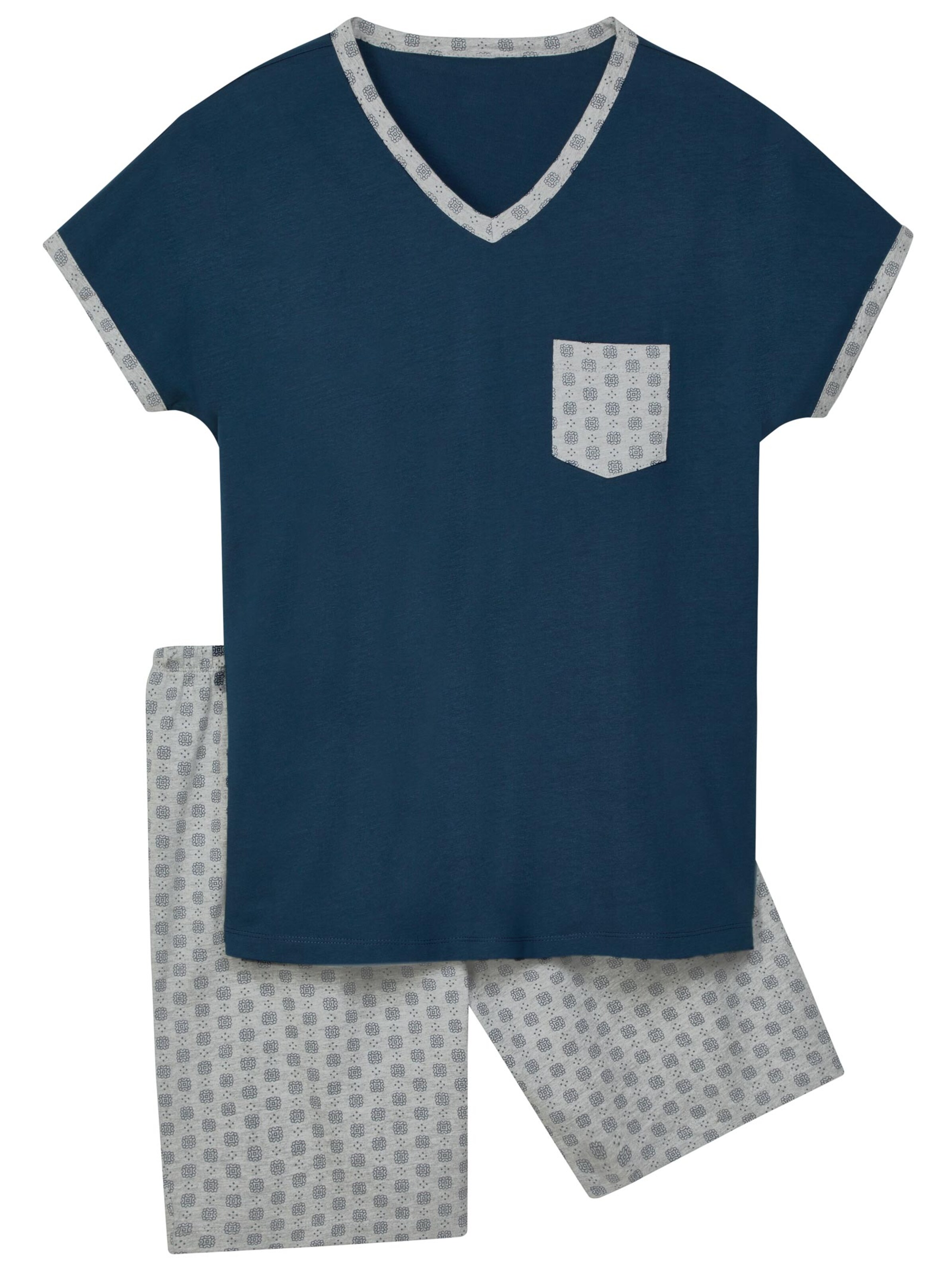 Shorty - marine-grau-meliert