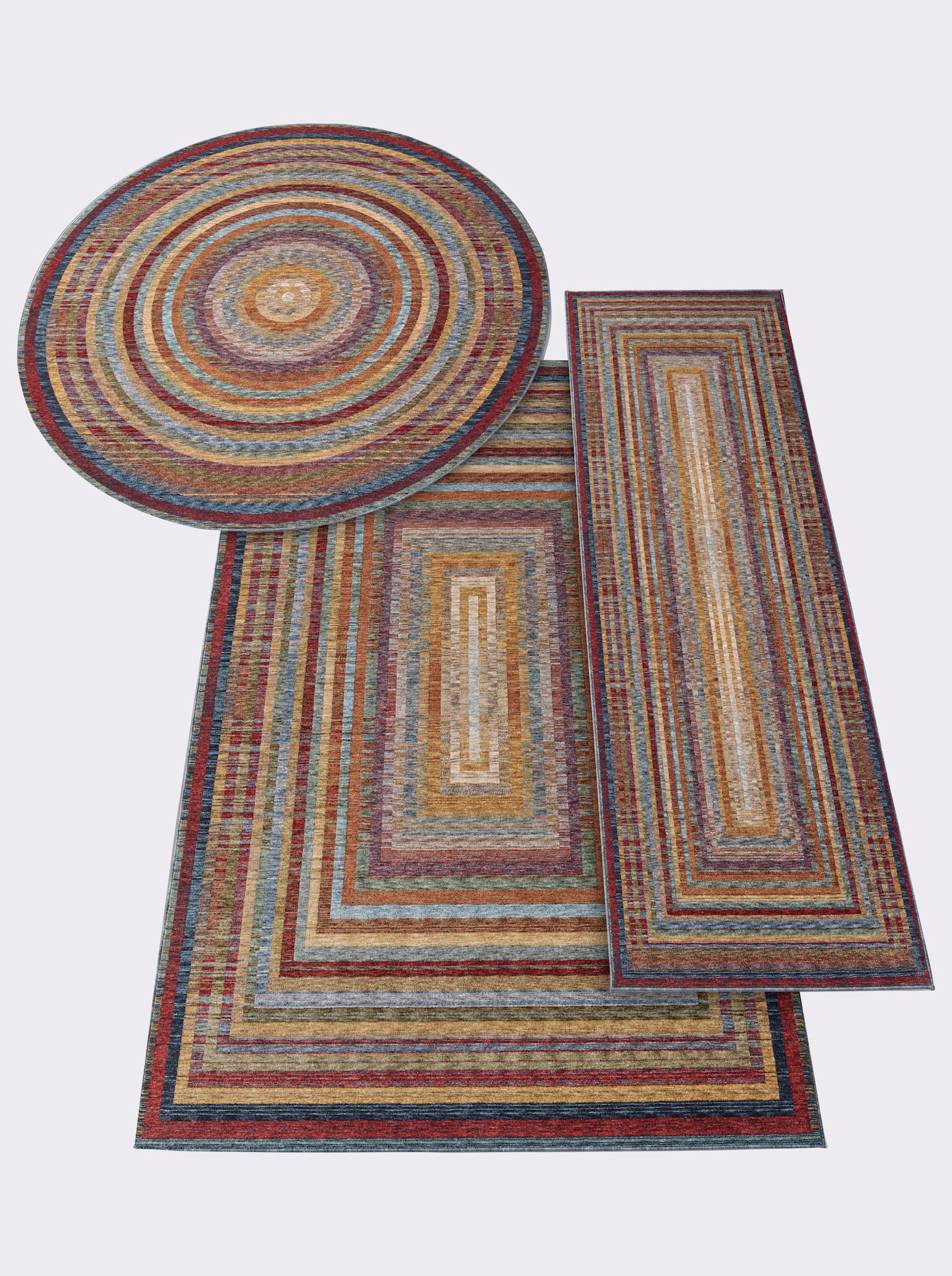 heine home Teppich - blau-bunt