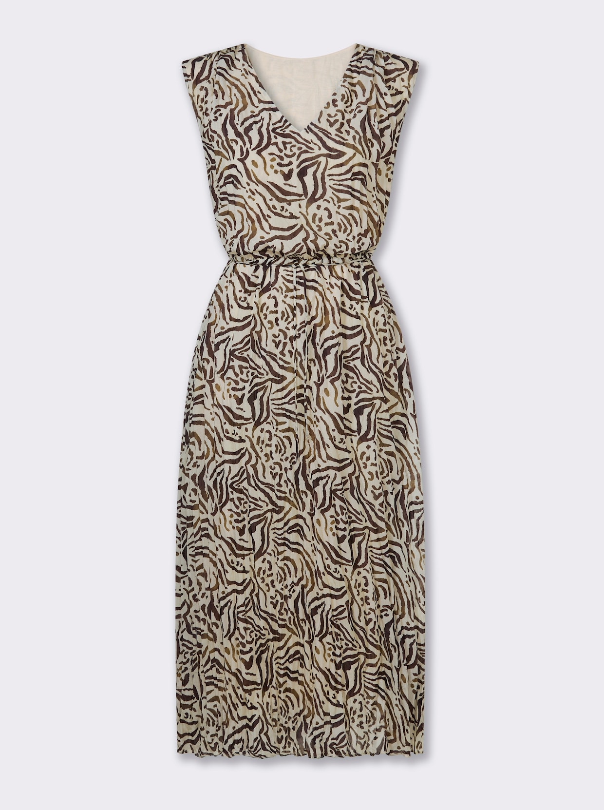 heine Druckkleid - sand-braun-bedruckt