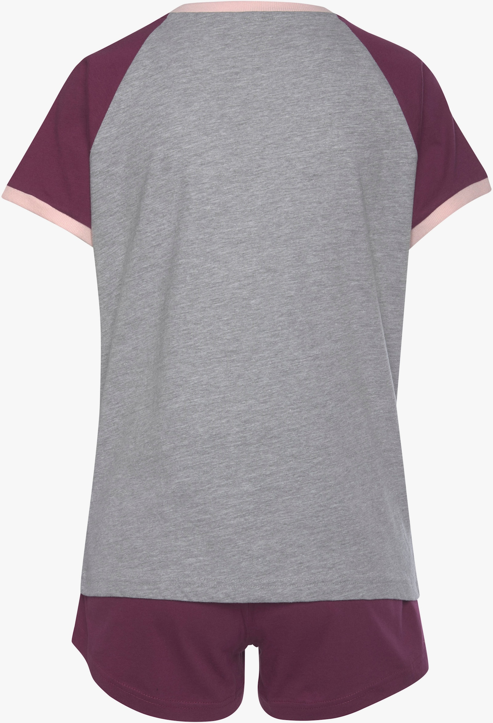 KangaROOS Shorty - bordeaux-grau-meliert