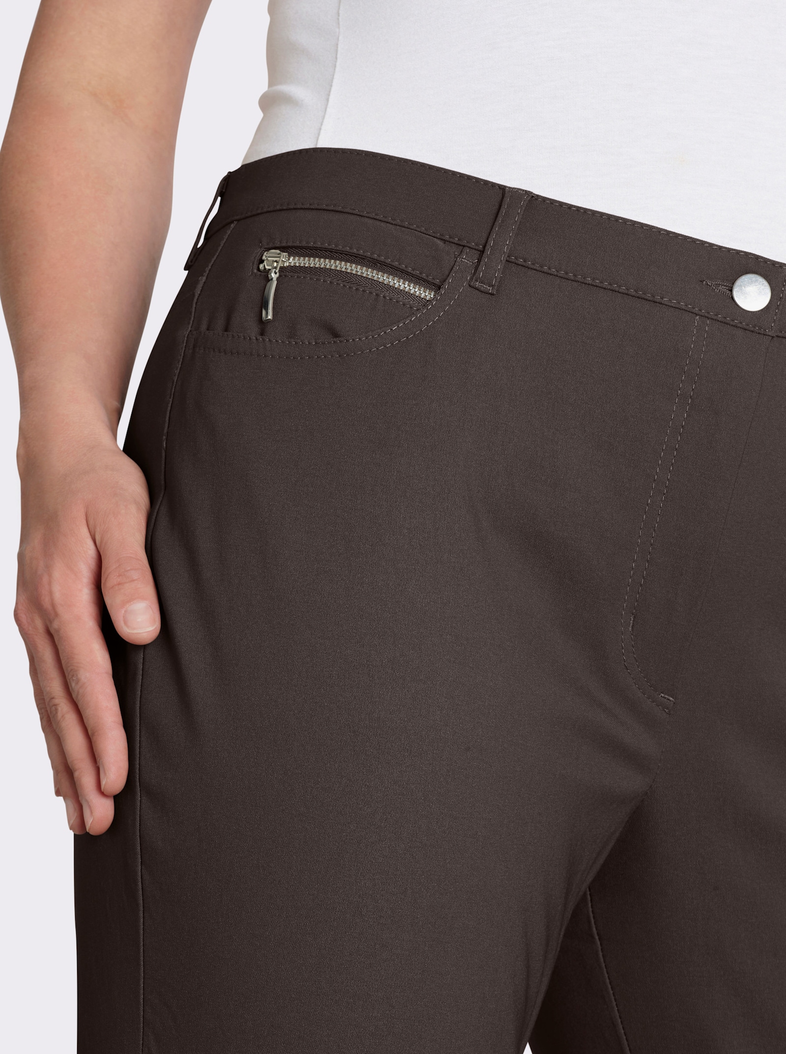 Stehmann Comfort line Thermohose in elastischer Bengalin-Qualität - mokka