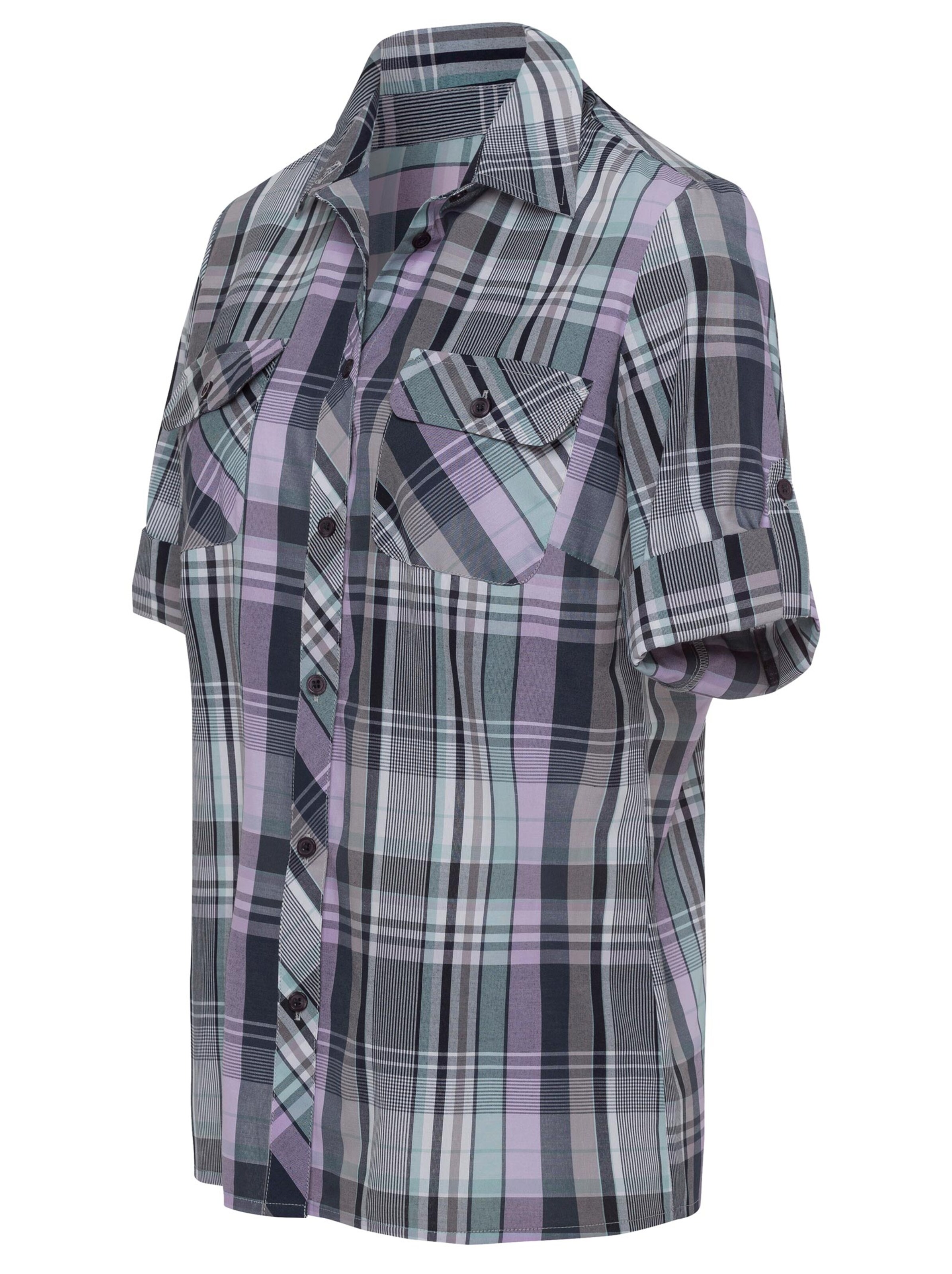 Bluse - flieder-kariert