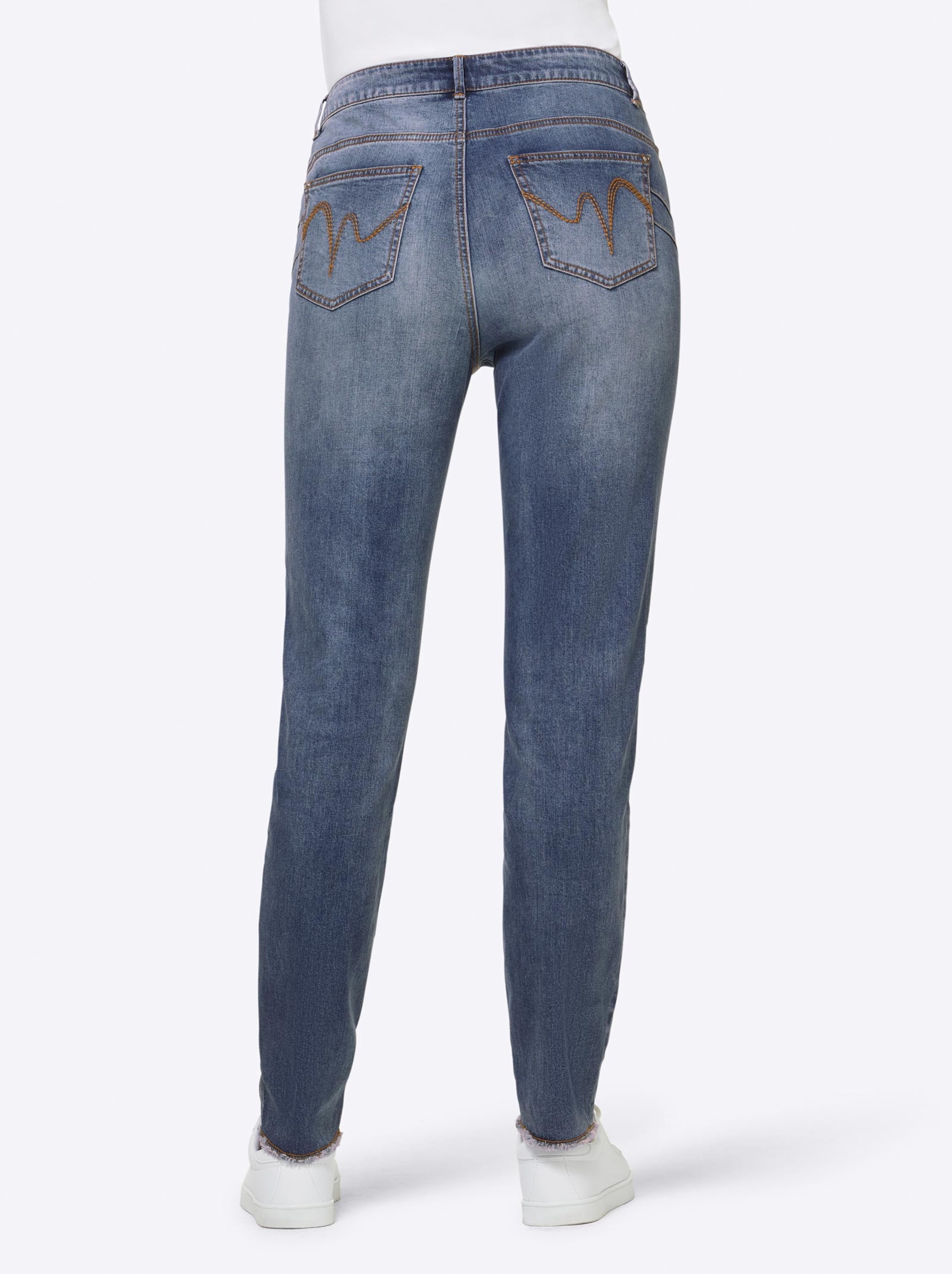 Damenmode Jeans Linea Tesini Jeans in blue-bleached 