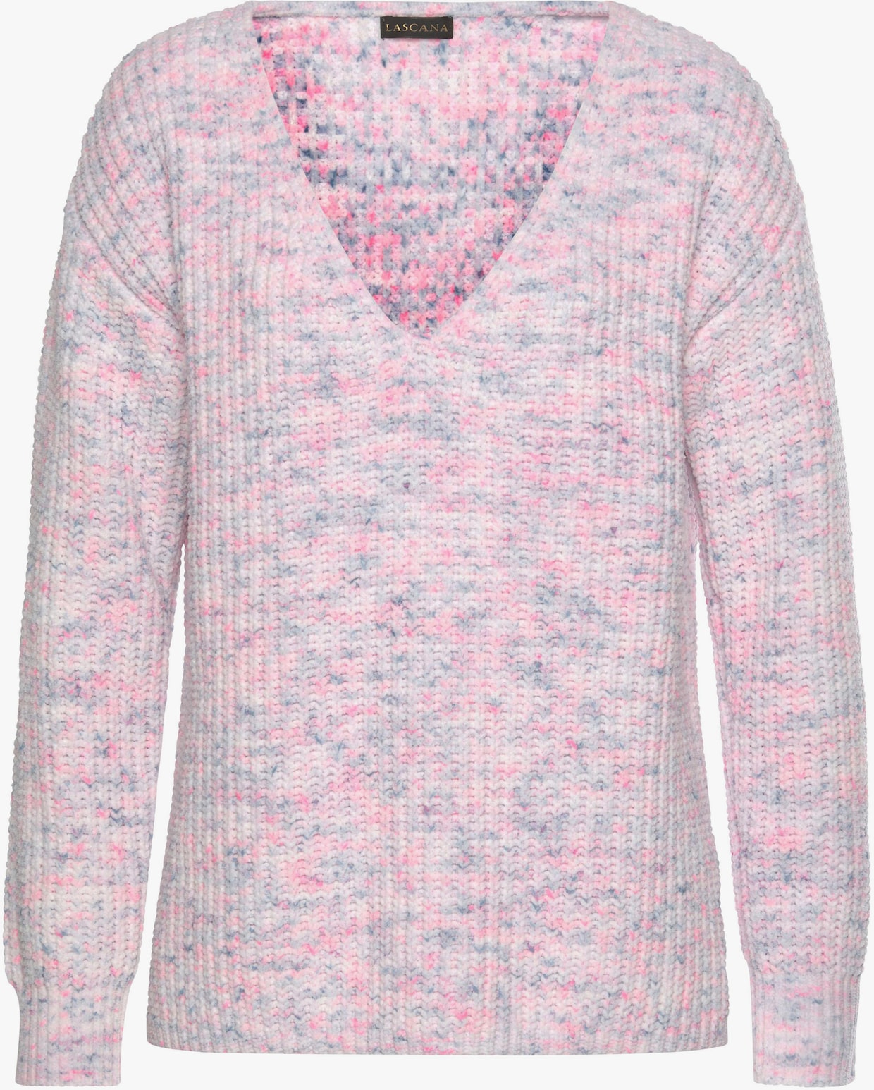 Buffalo Pullover met V-hals - roze/blauw