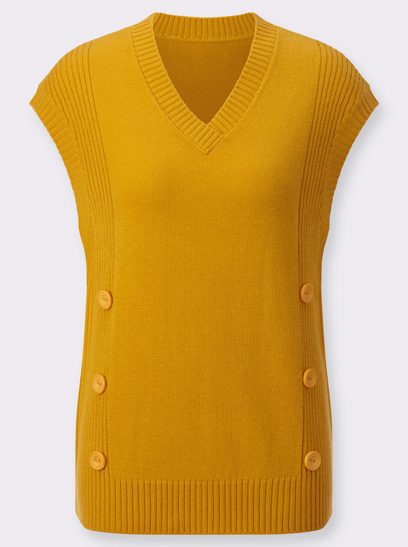 Pullunder mit V-Ausschnitt - ocker