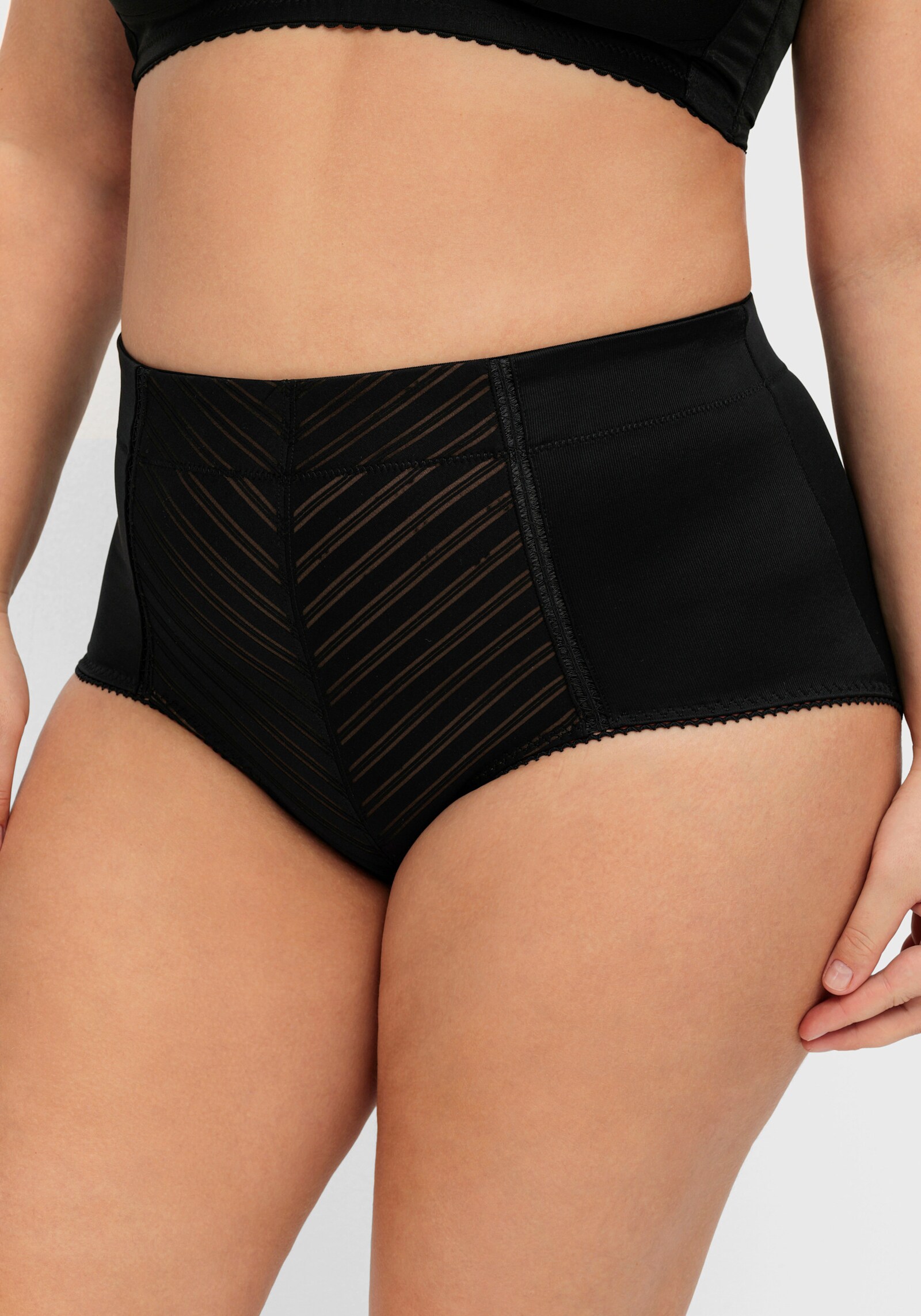 sheego Formslip mit hoher Taille - schwarz