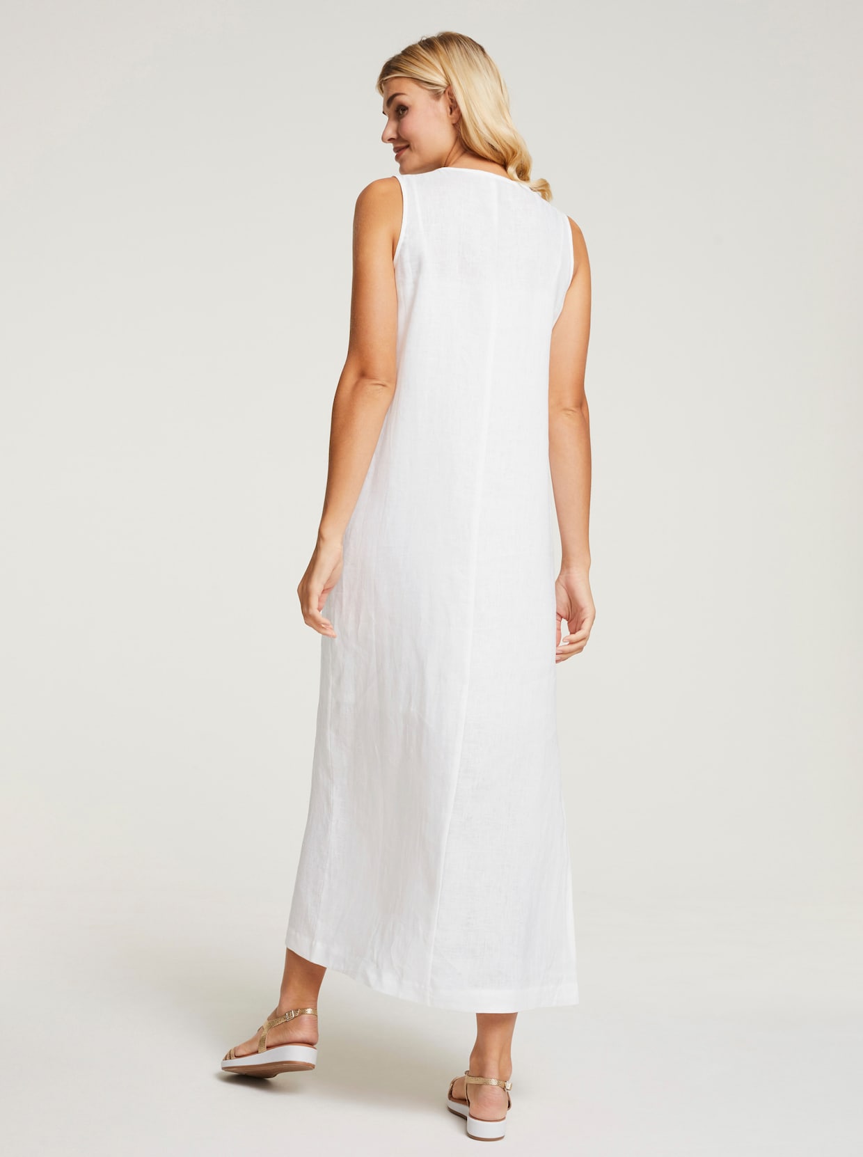 heine Robe en lin - blanc