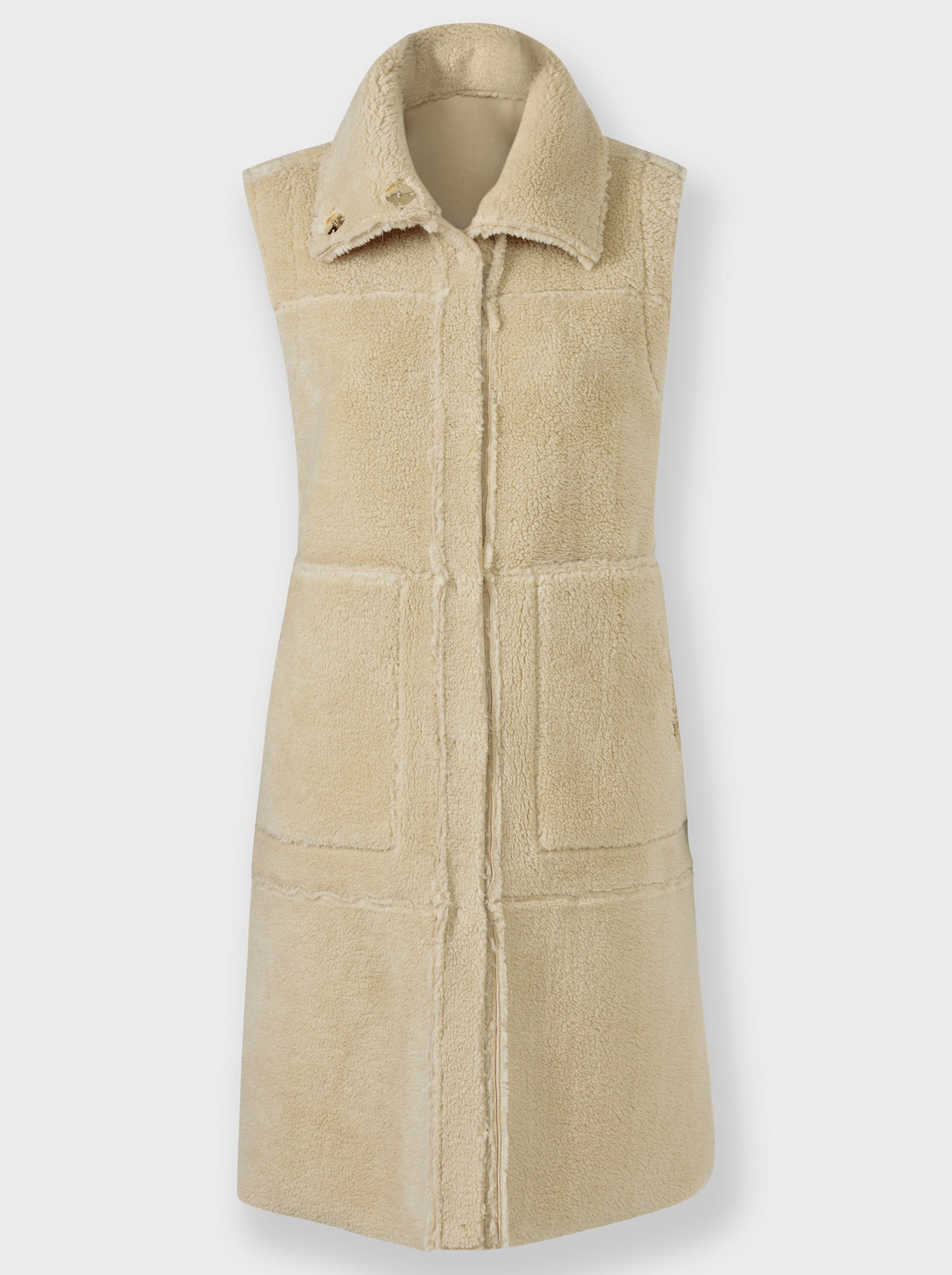 heine Longweste mit 2 verschiedenen Seiten - sand