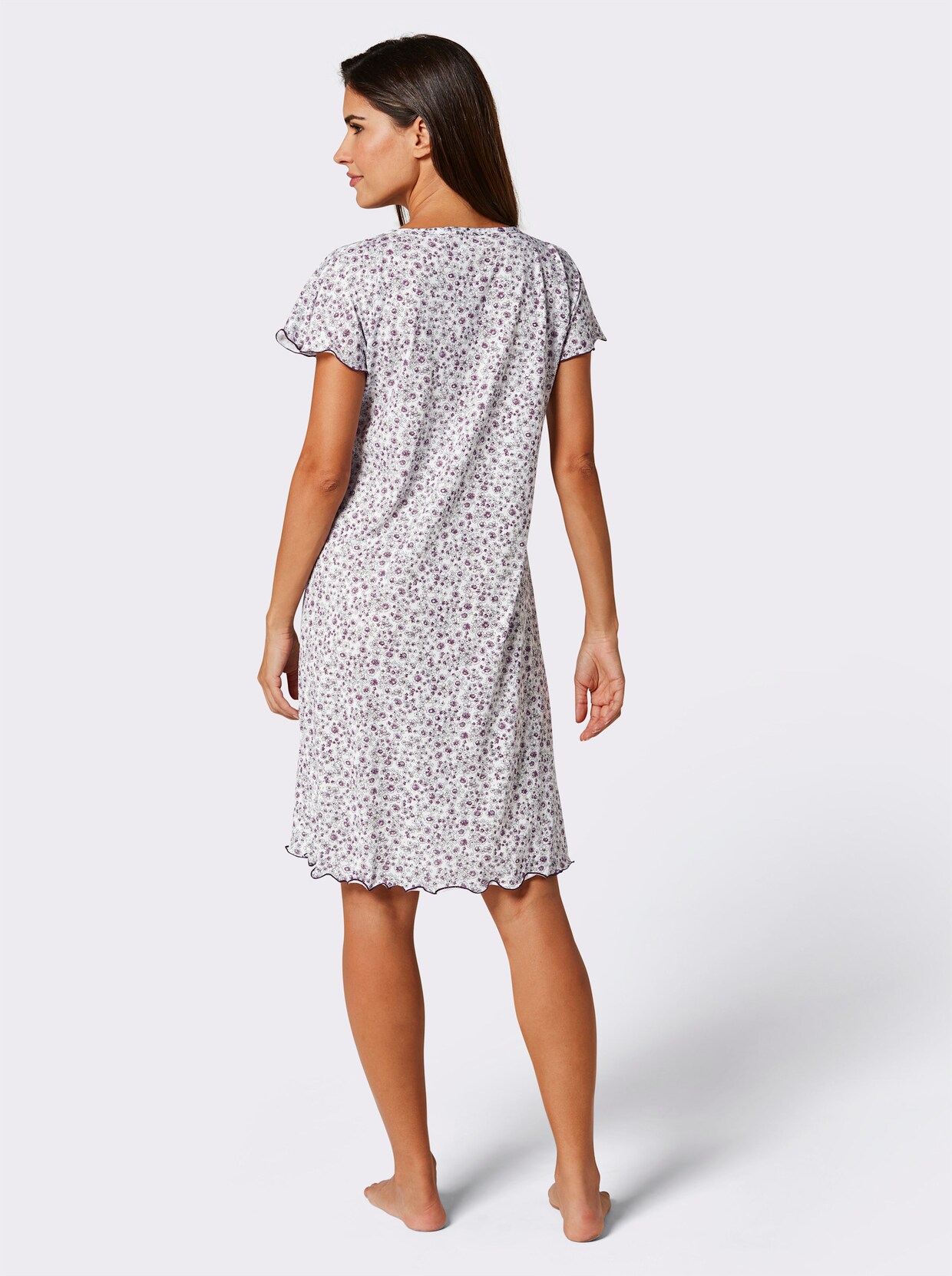 Sleepshirt - weiss-lila