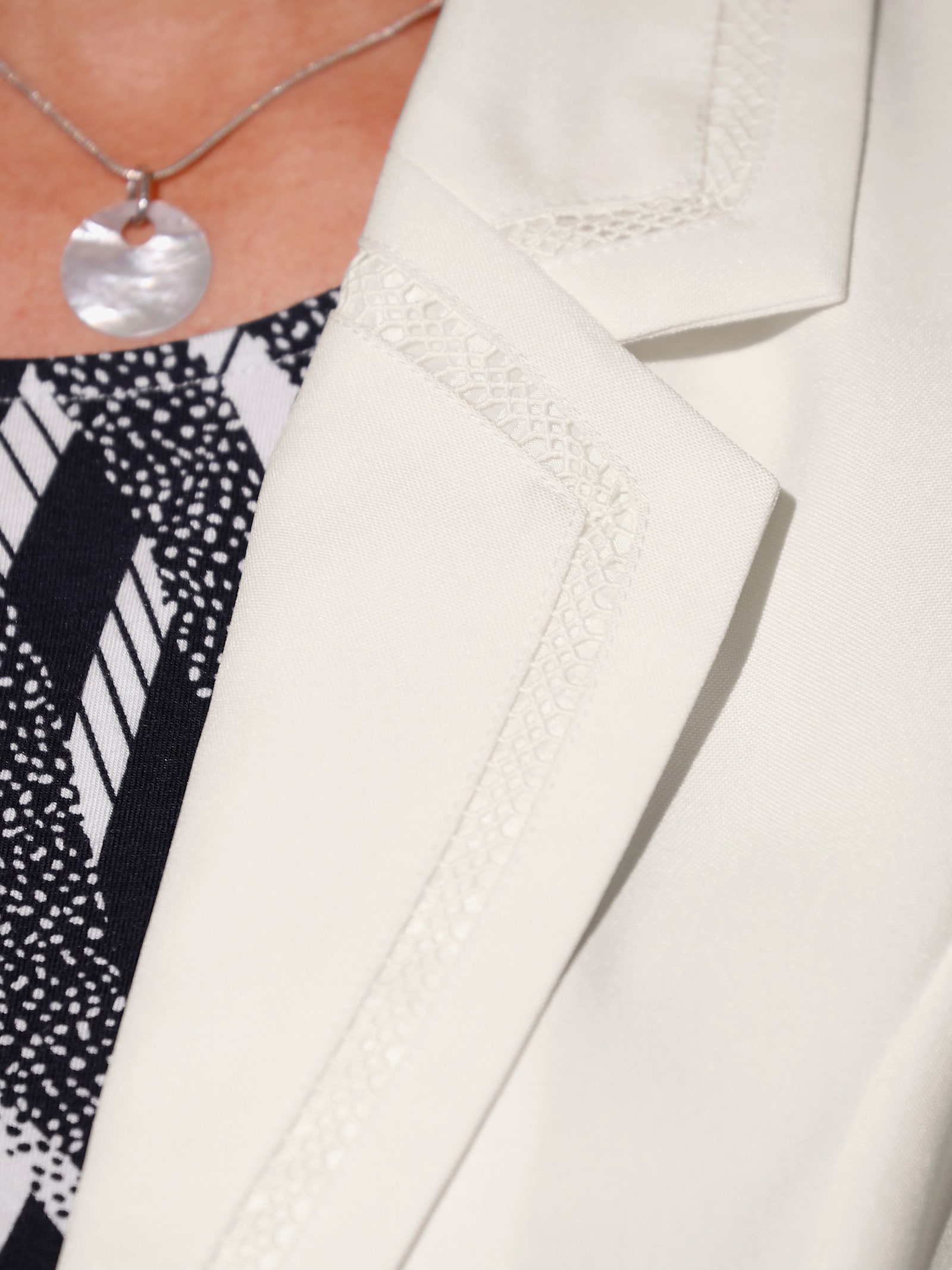 Blazer Met goudkleurige knopen - ecru