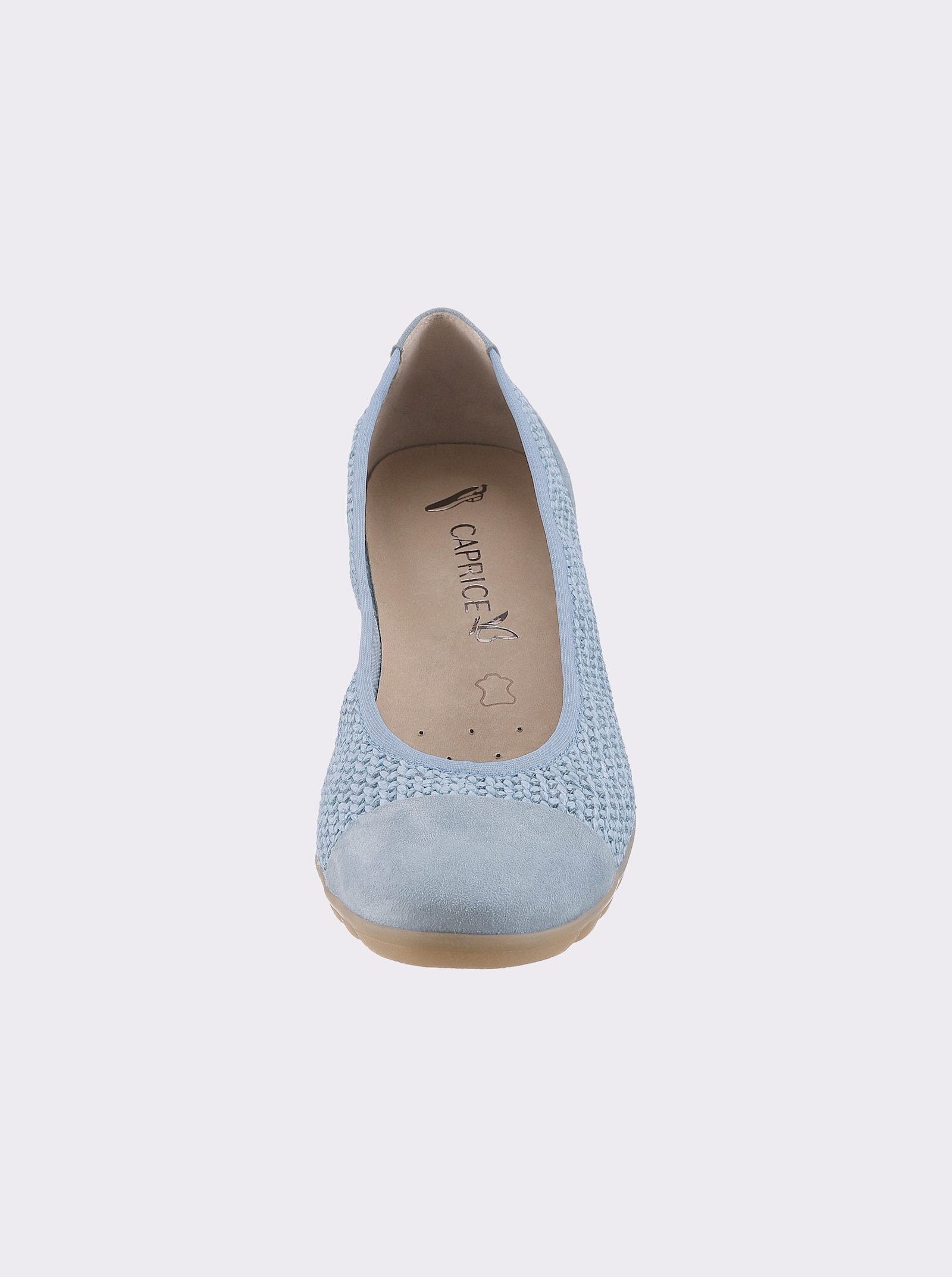 Caprice Ballerina mit Schrittdämpfung, von Caprice - hellblau