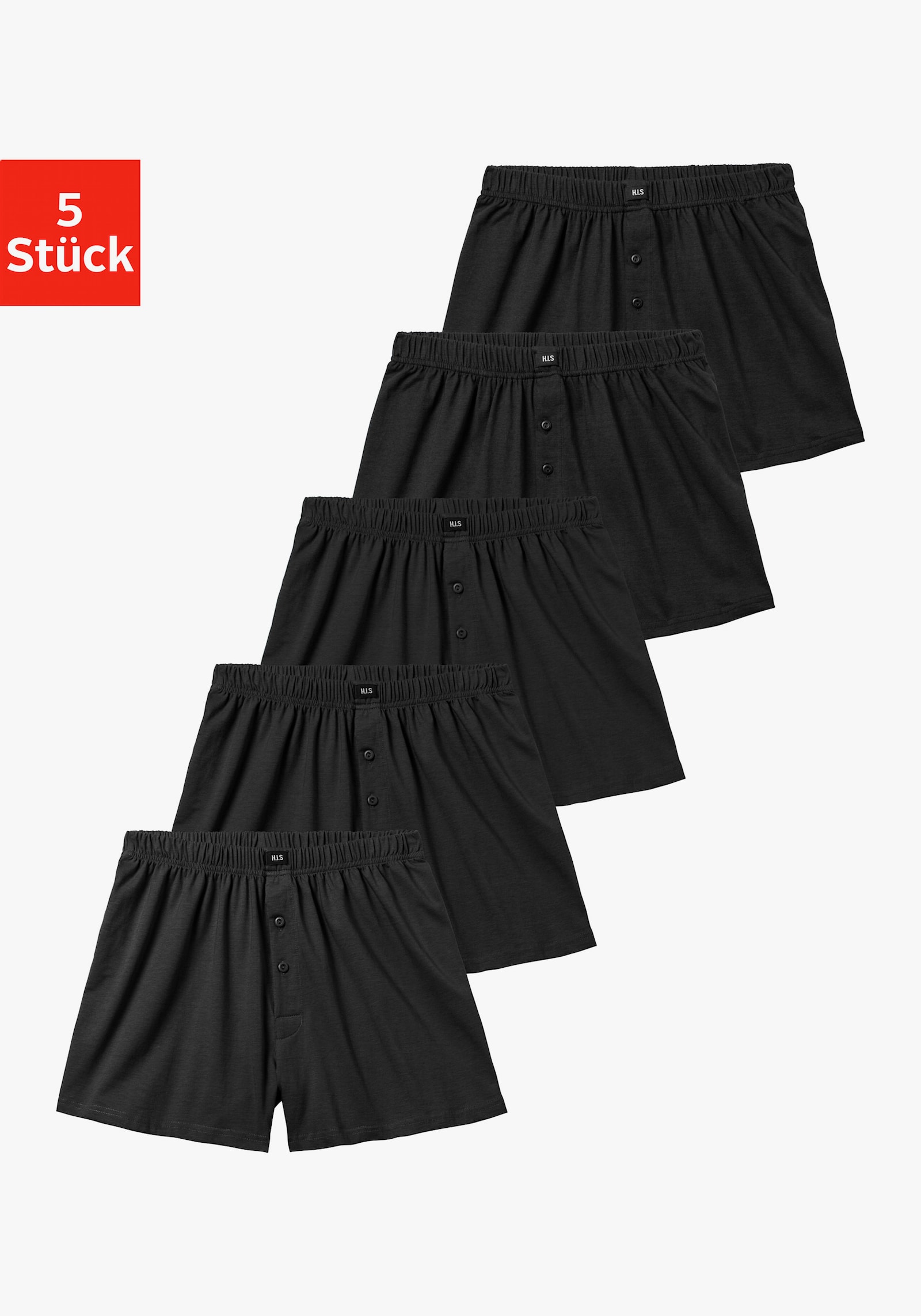 H.I.S Wijde boxer - zwart