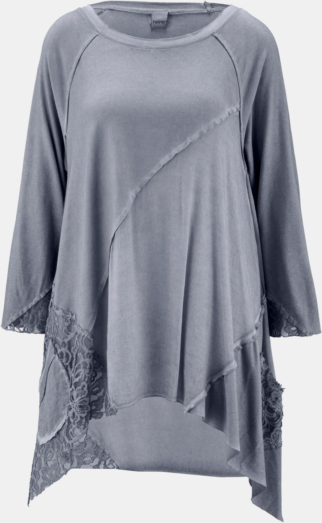 heine Rundhals-Shirt - dunkelblau
