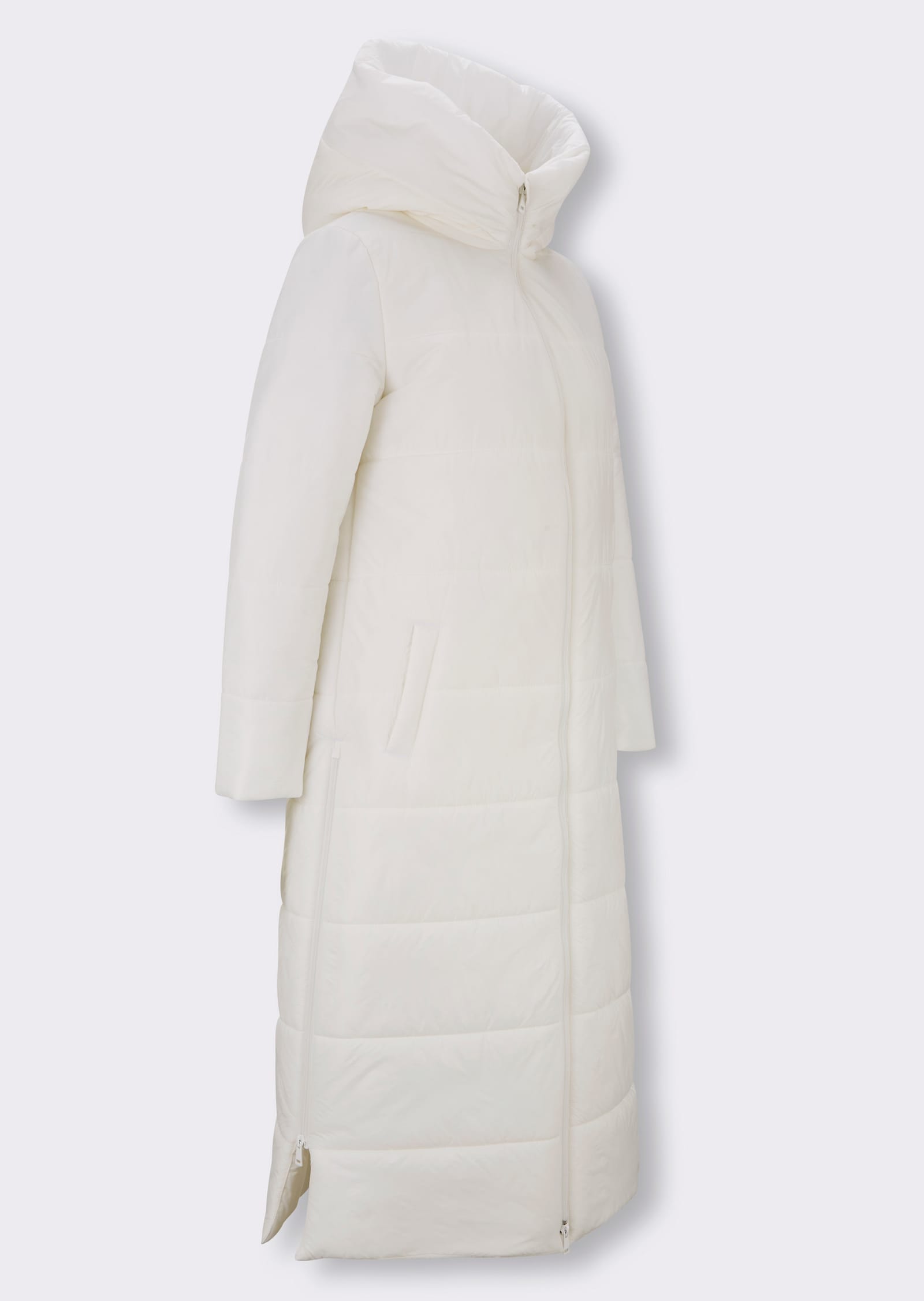 heine Steppmantel mit Seitenschlitzen - ecru