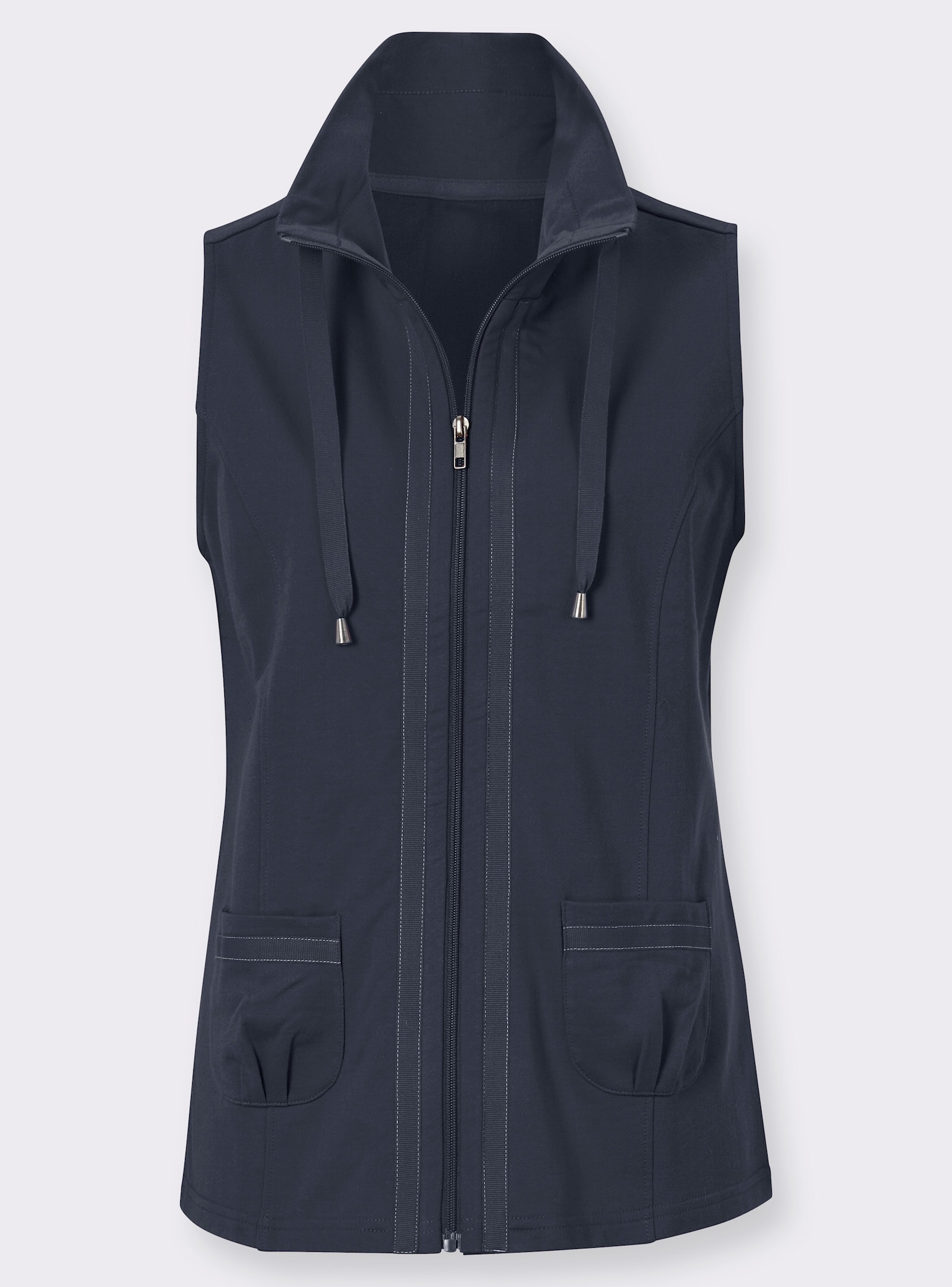 Vesta s řasenými kapsami - námořnická modrá