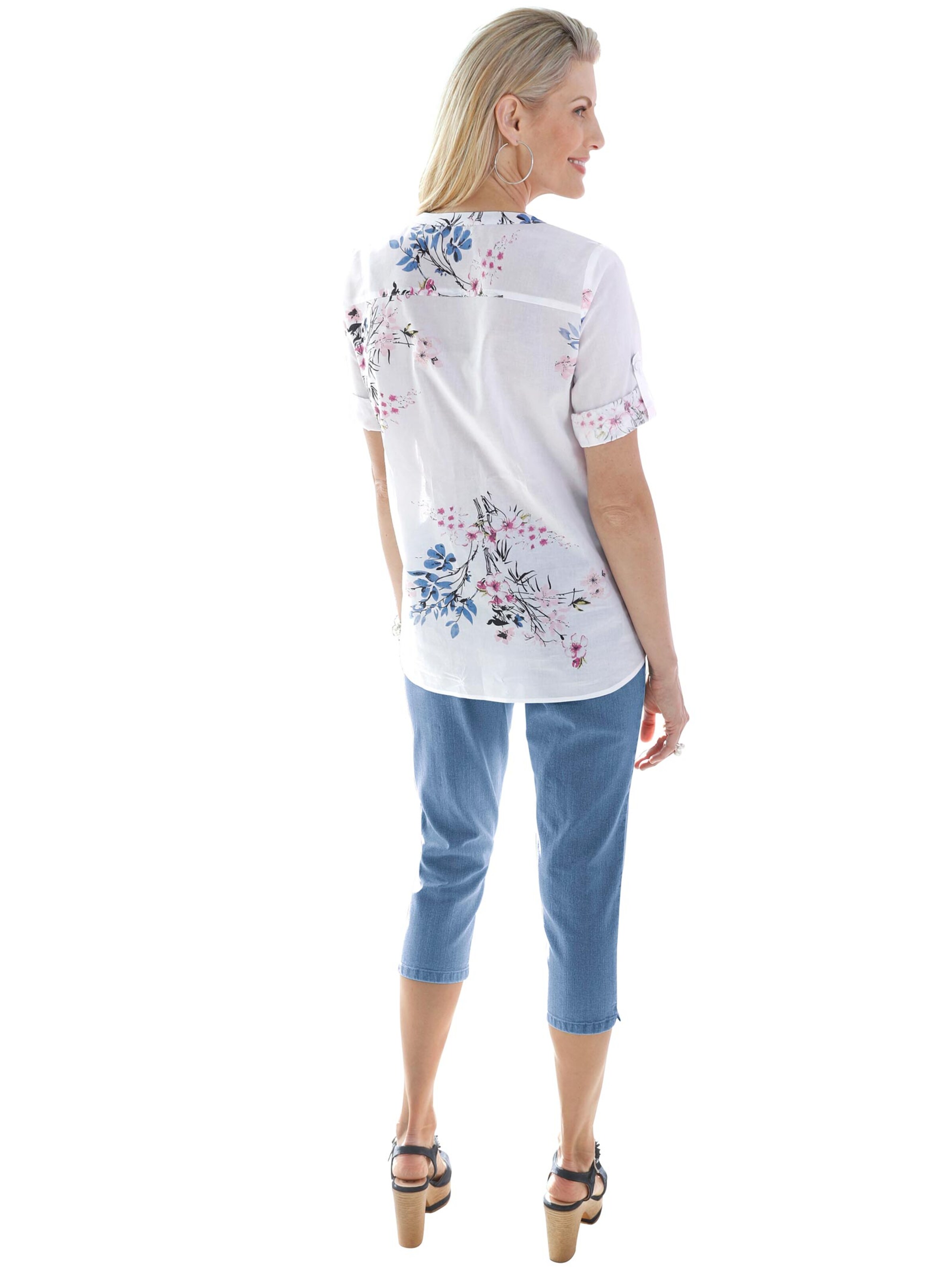 Bluse - weiß-bedruckt