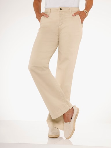 Gerade Jeans in Twill-Qualität - sand