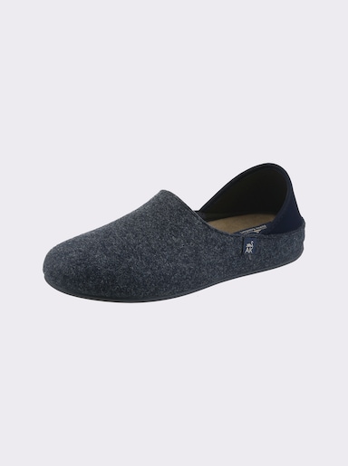 Hausschuh und Pantoffel in einem - marine