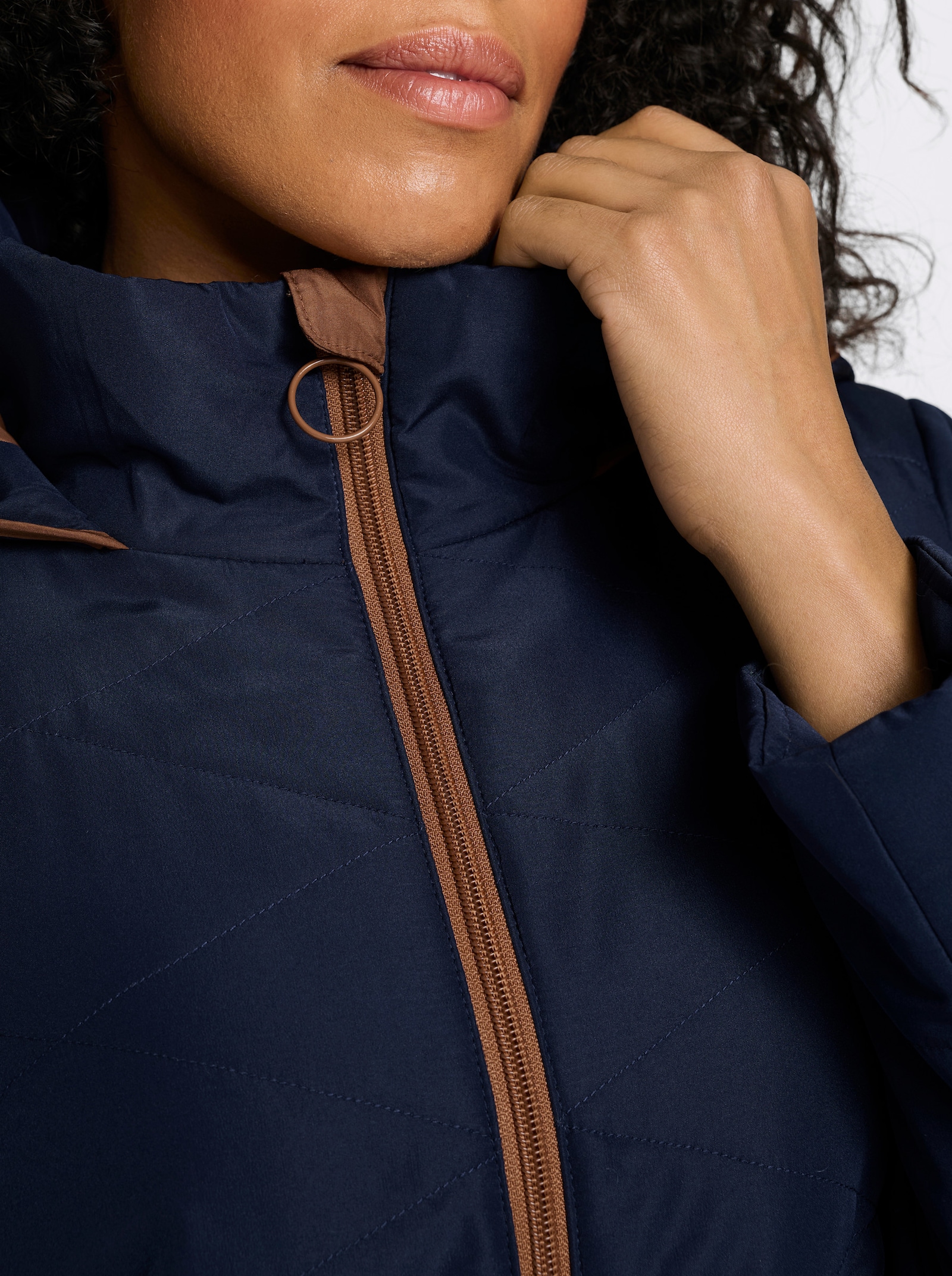 Steppjacke mit Rautensteppung - marine