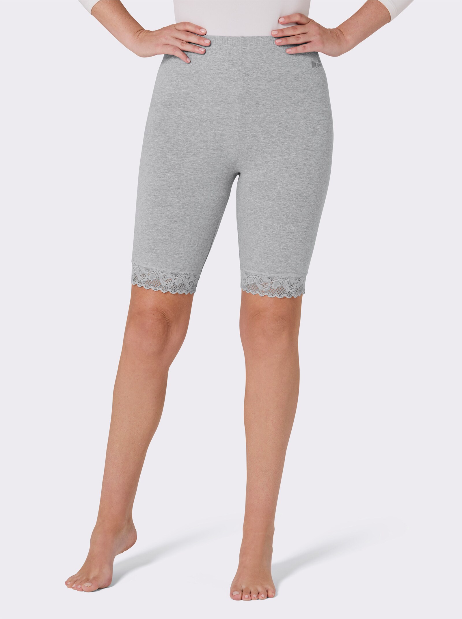 feel good Leggings - schwarz + grau-meliert