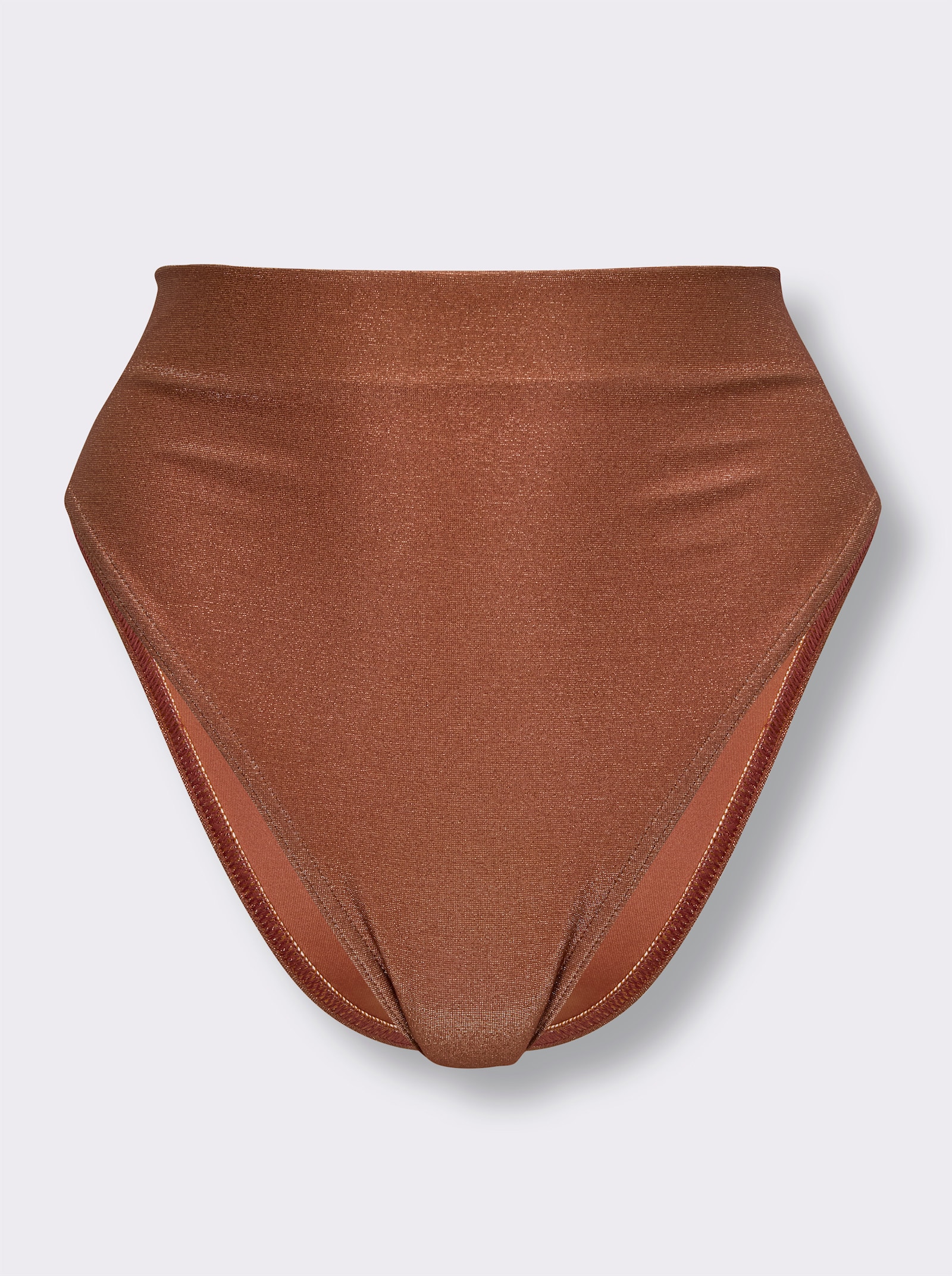 Bikini-Slip in Glanz-Optik - rotbraun