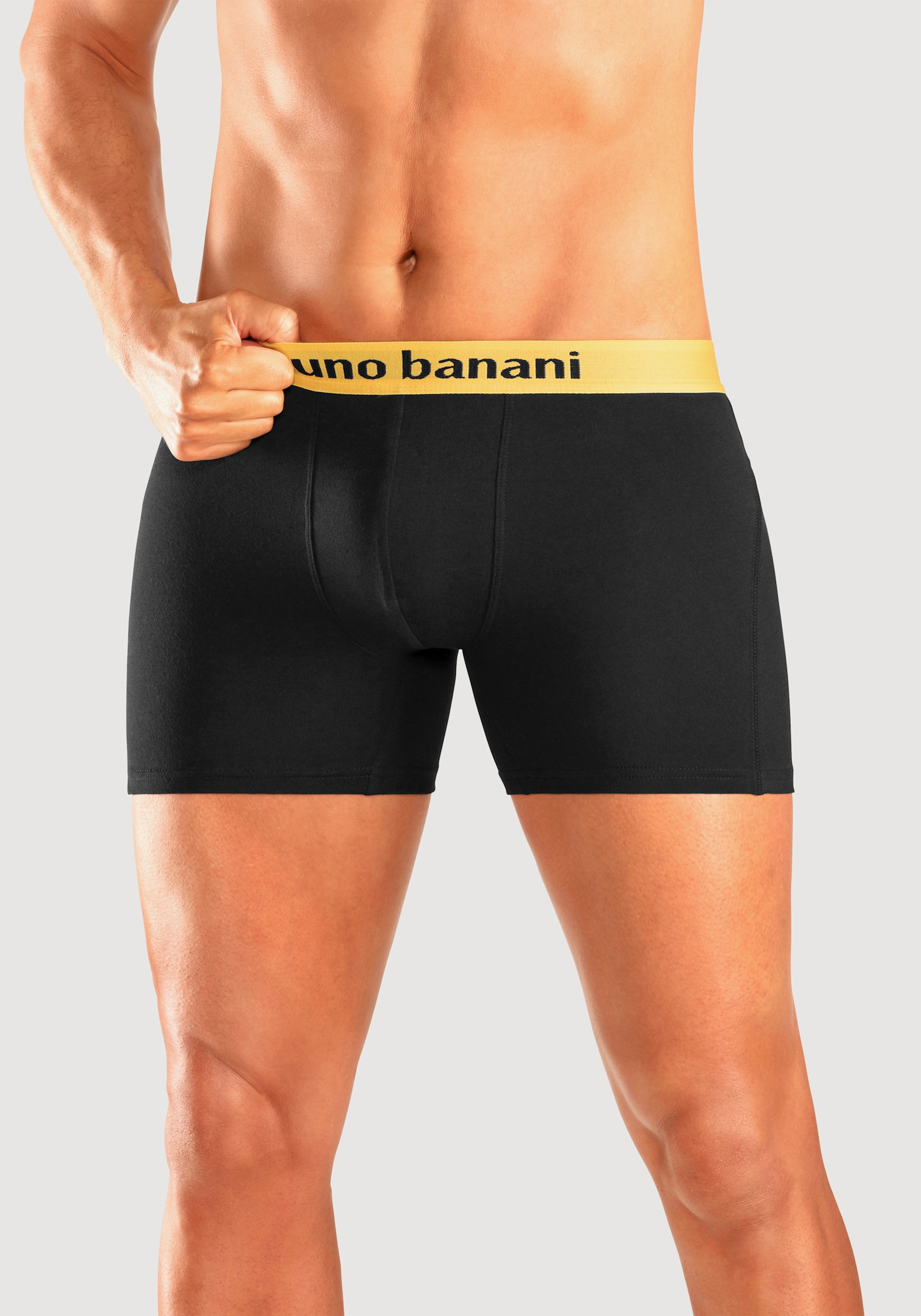 Bruno Banani Boxer - schwarz-orange, schwarz-türkis, schwarz-gelb, schwarz-lila