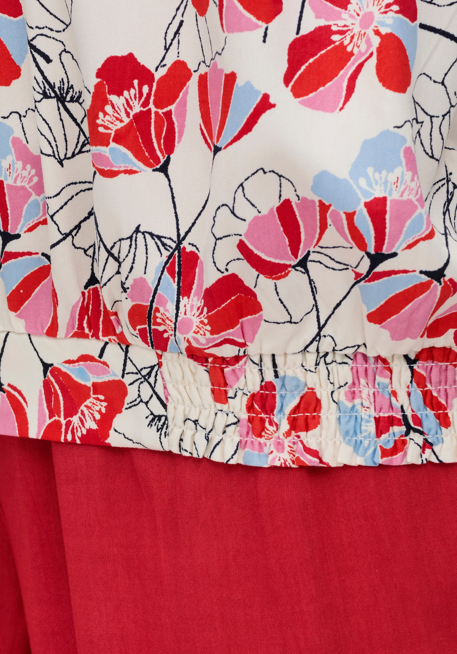 sheego Tunika mit weiten Flügelärmeln - rosé-gemustert