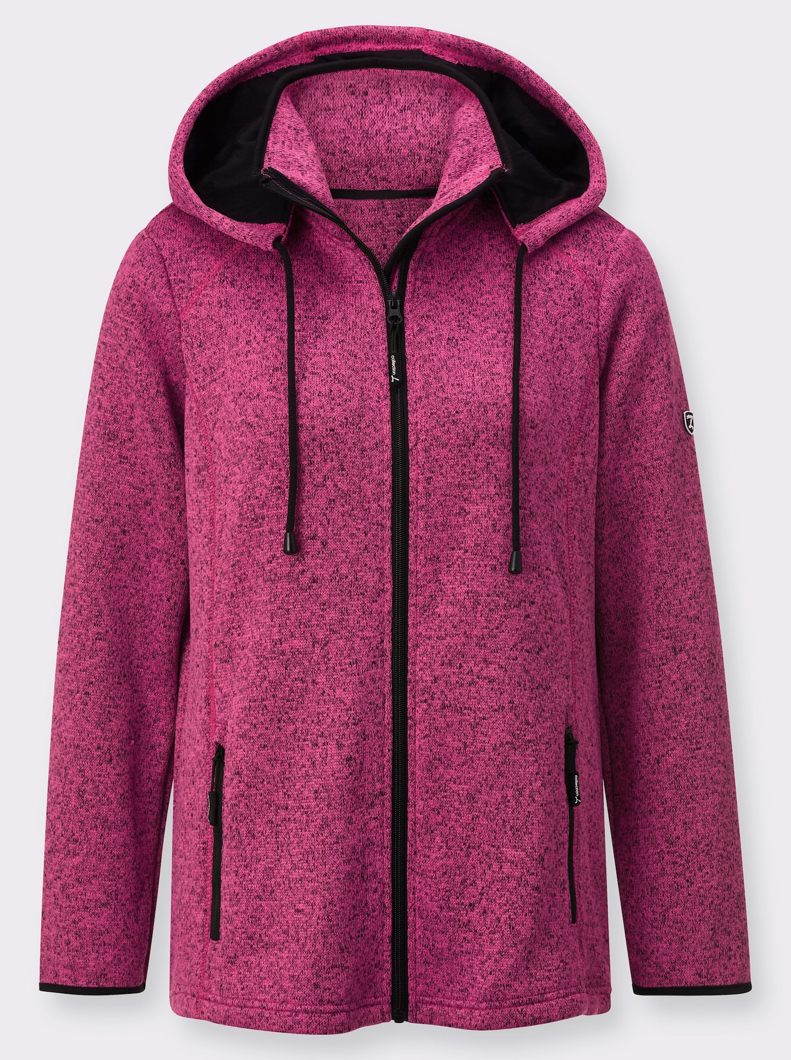 Fleecejacke mit Antipilling-Ausrüstung - fuchsia-meliert