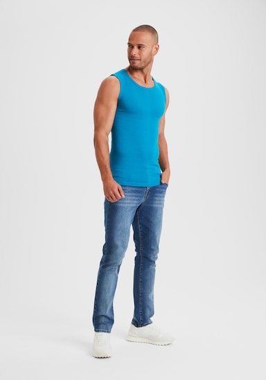H.I.S Muscleshirt - royalblau, schwarz, petrol