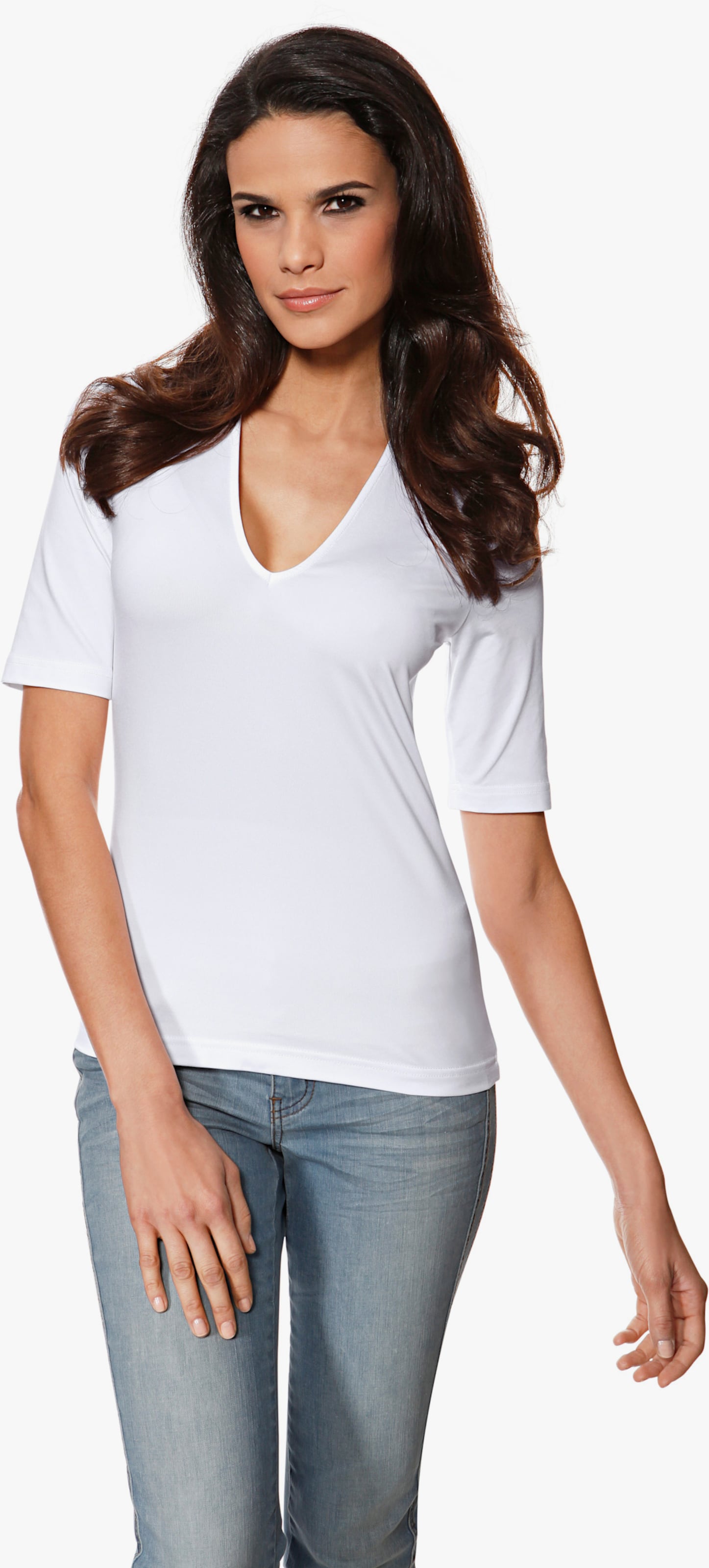 heine Shirt met halflange mouwen - wit