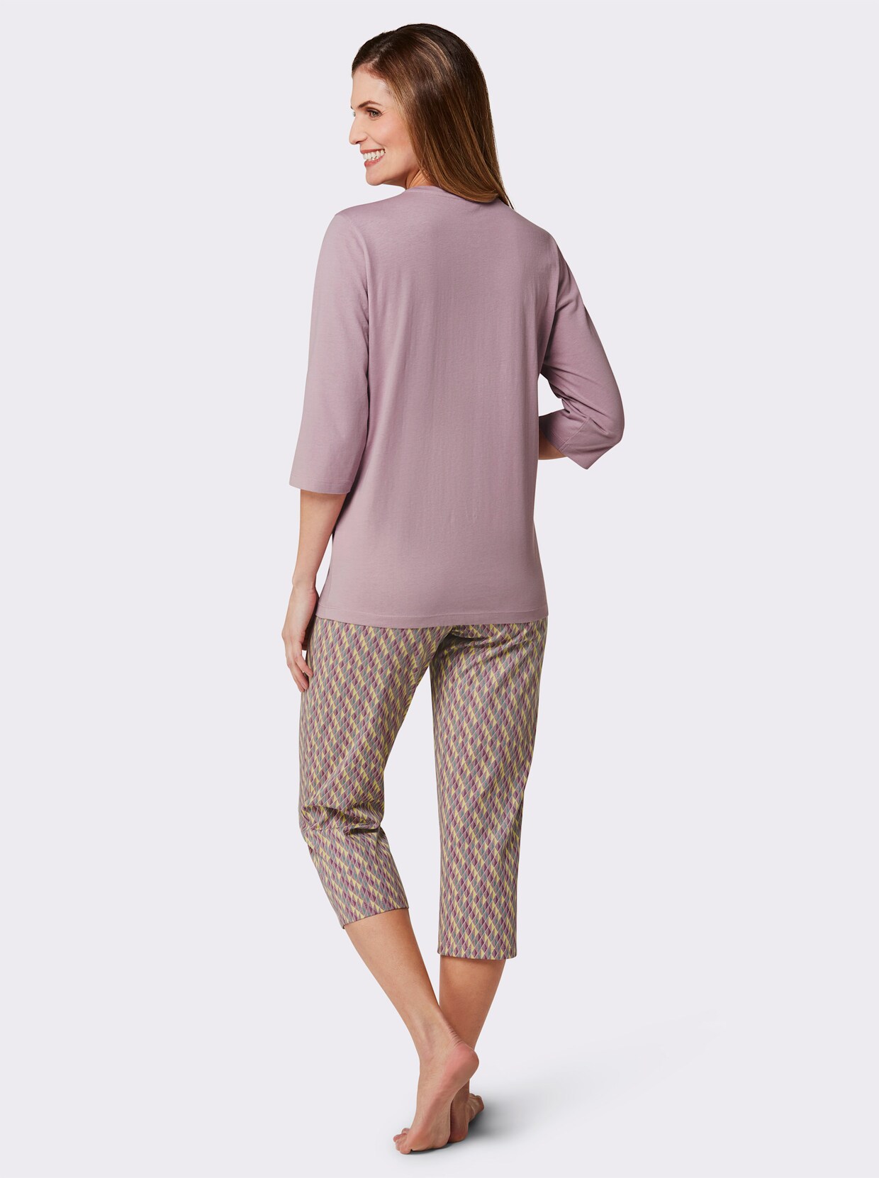 wäschepur Schlafanzug - mauve-violett-bedruckt
