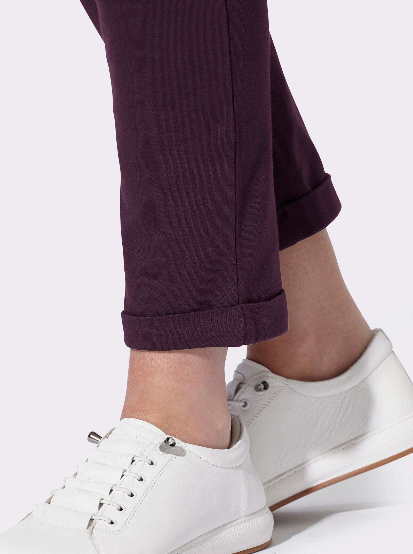  Sweathose mit Rundum-Dehnund - aubergine