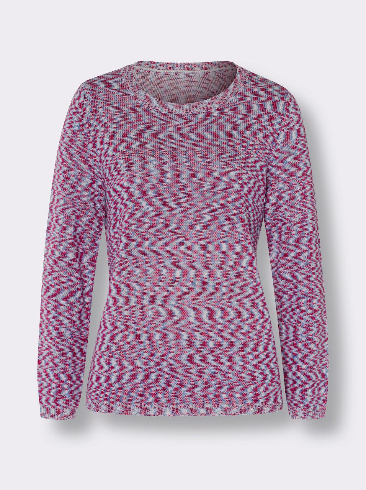 Pullover met ronde hals - pink/mint gemêleerd