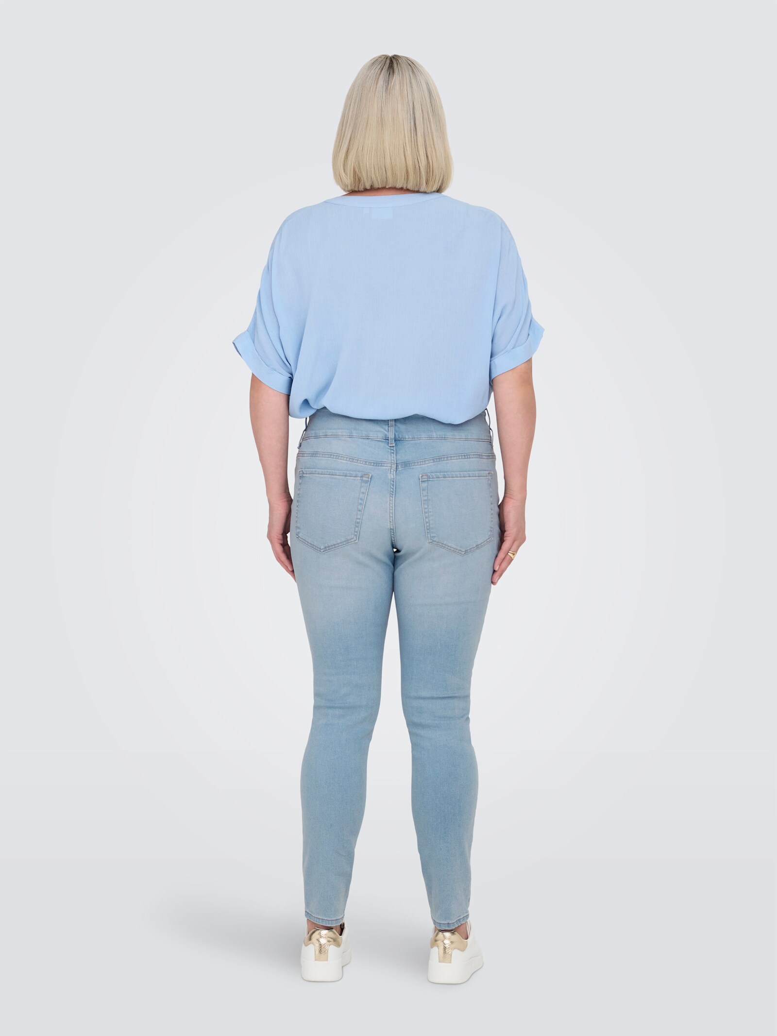 ONLY CARMAKOMA High-waist-Jeans - light blue denim