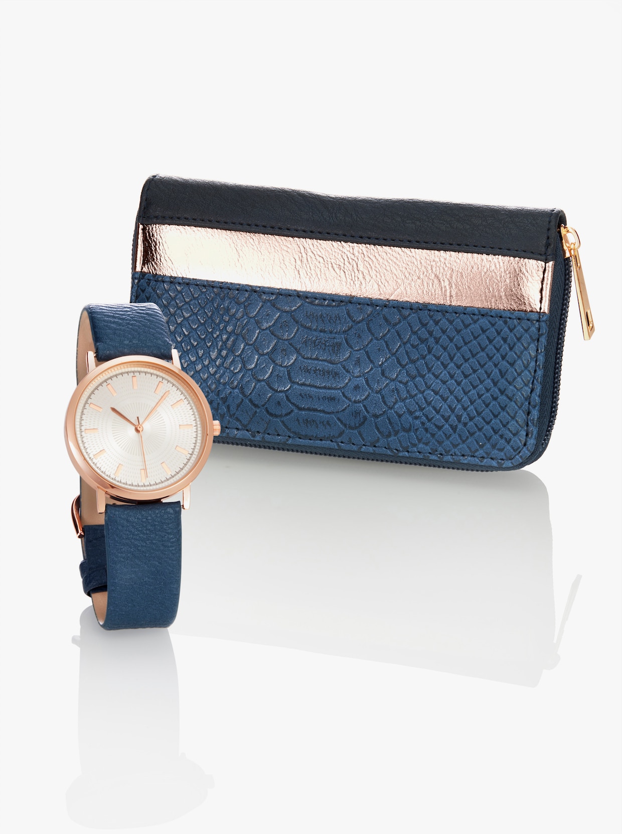 Portemonnee en horloge - bleu