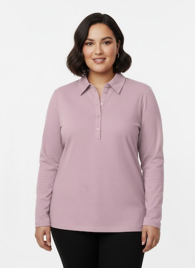 Poloshirt aus Baumwoll-Qualität - rosé