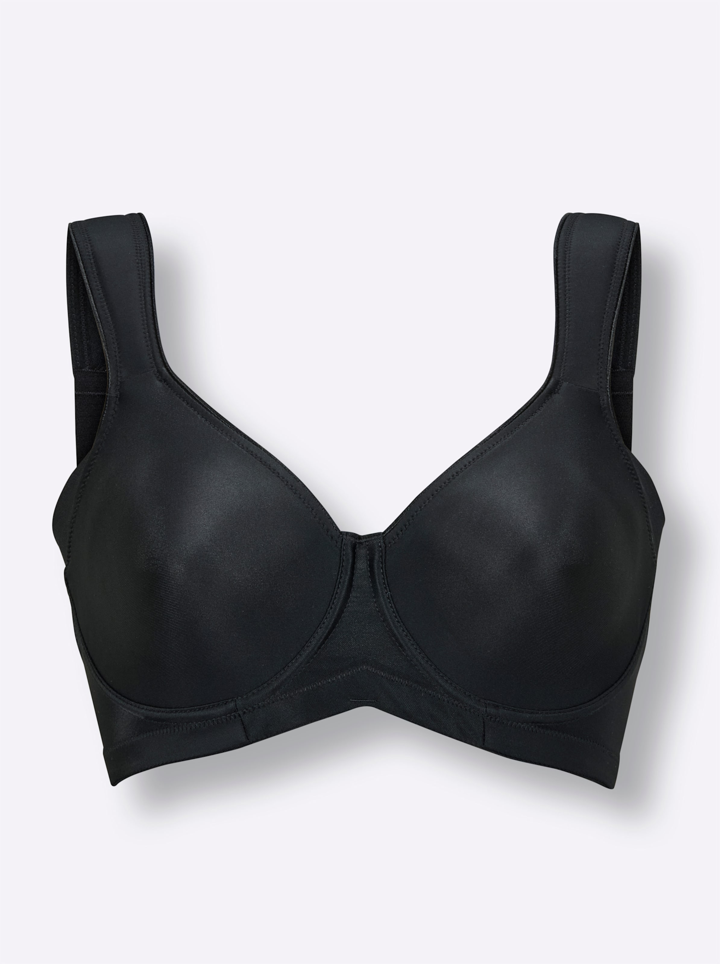 Damen Schwarz Bügel-Bh, Gr. 90, Cup C, 70% Polyamid, 17% Polyester, 13% Elasthan, Bhs Bügel-Bh - Bild 2