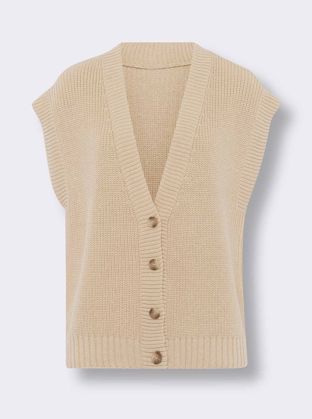 heine Mouwloos vest - zand