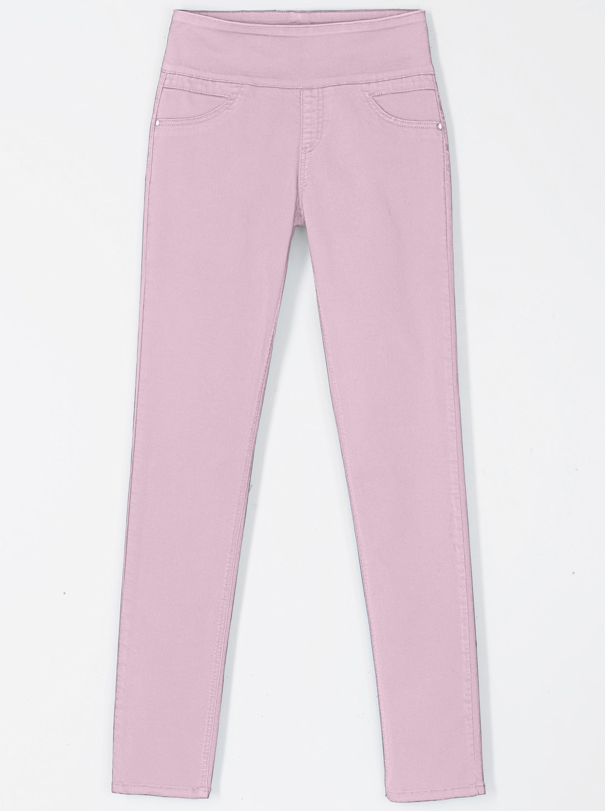 Pantalon à ceinture élastique haute - rose