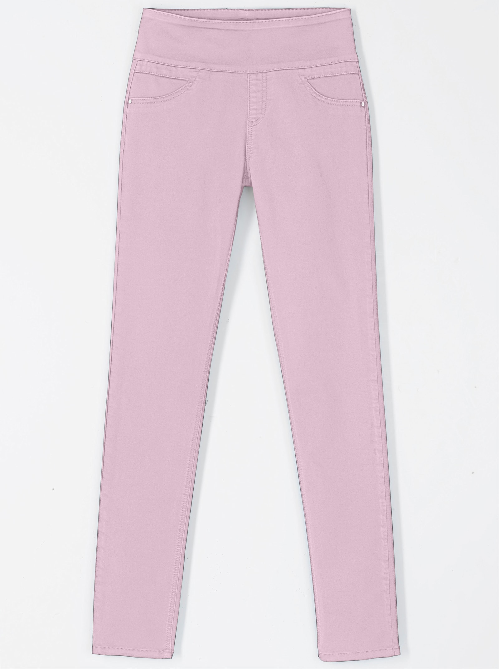 Schlupfhose mit hohem Dehnbund - rosé