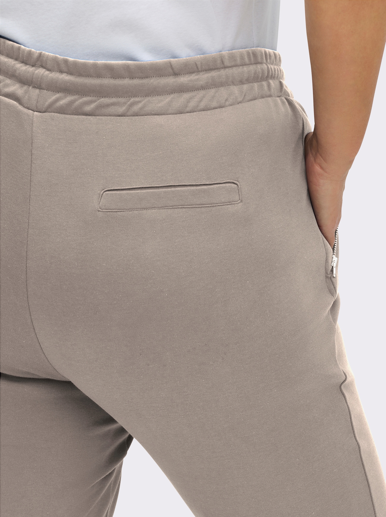 Jerseyhose mit Bindeband - sesam