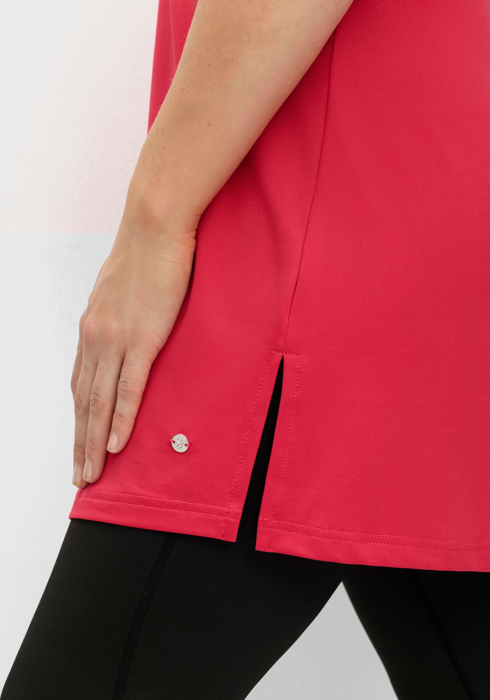 sheego Funktionsshirt in Longform - sorbet pink