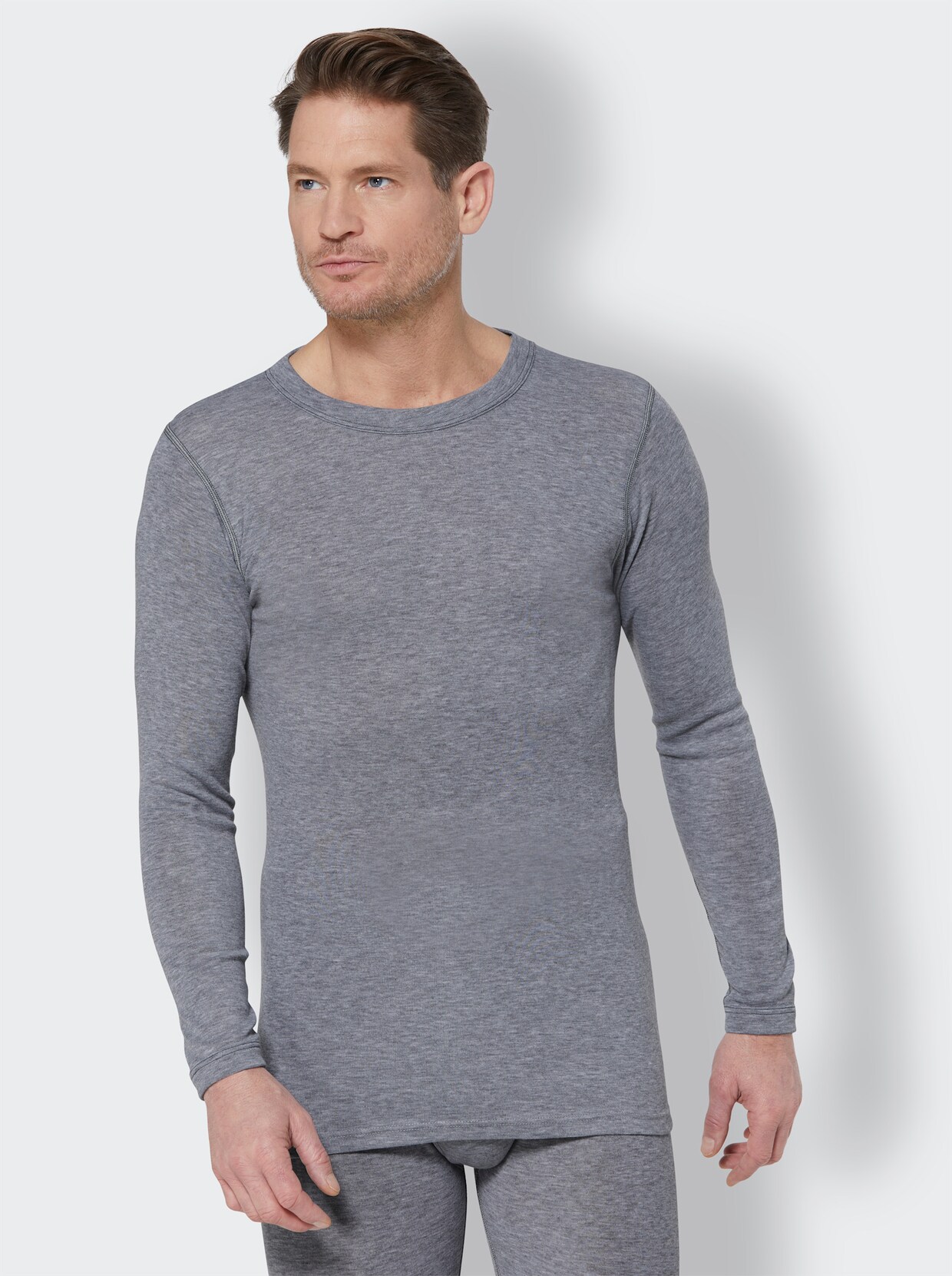 Kumpf Shirt - grau-meliert
