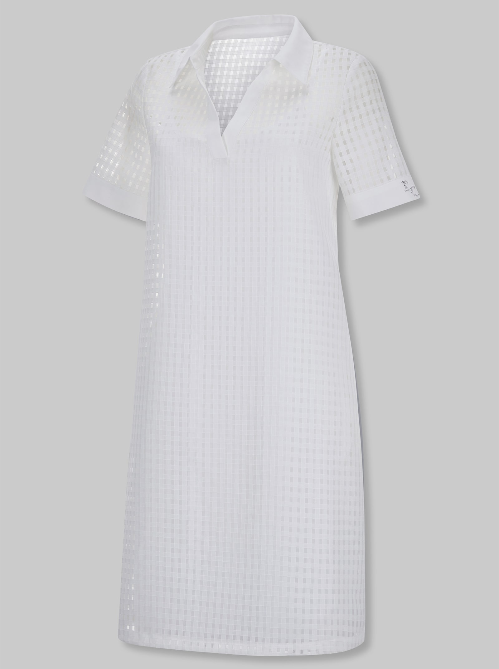 heine Sommerkleid mit Karo-Dessin - ecru